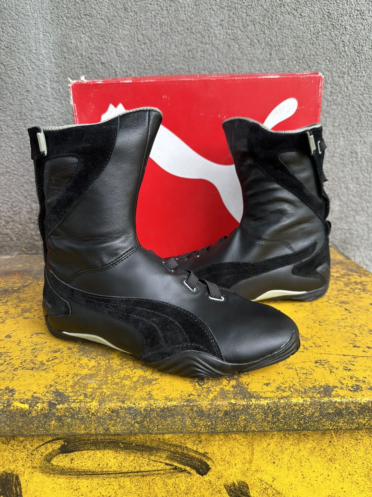 Puma Puma Slidre mid moto shoes vintage archive mostro Size US 10 / IT 40 - 2 Thumbnail