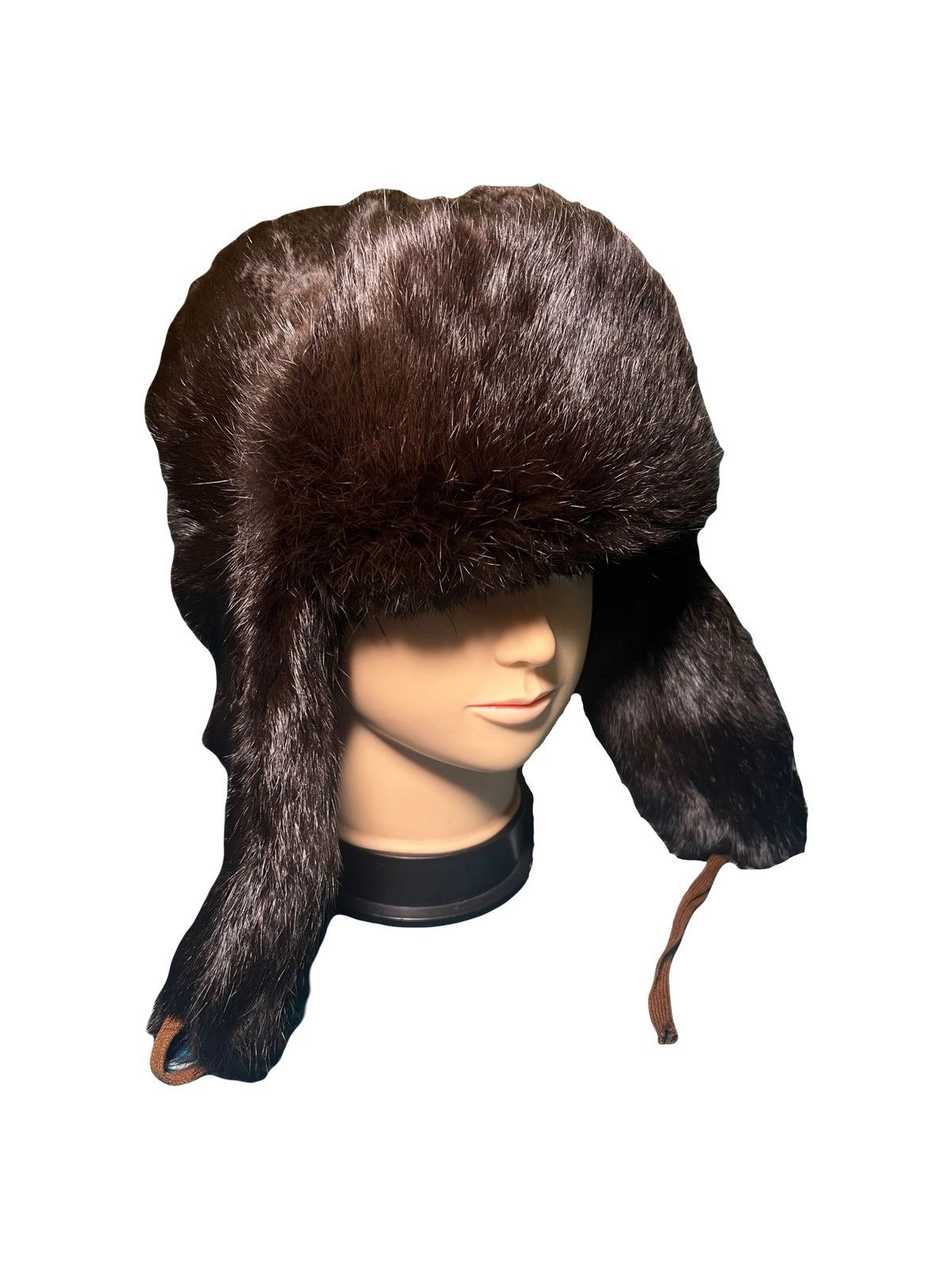 Vintage Vintage Y2K Ushanka trapper rabbit leather hat rare🔥 Size ONE SIZE - 2 Thumbnail