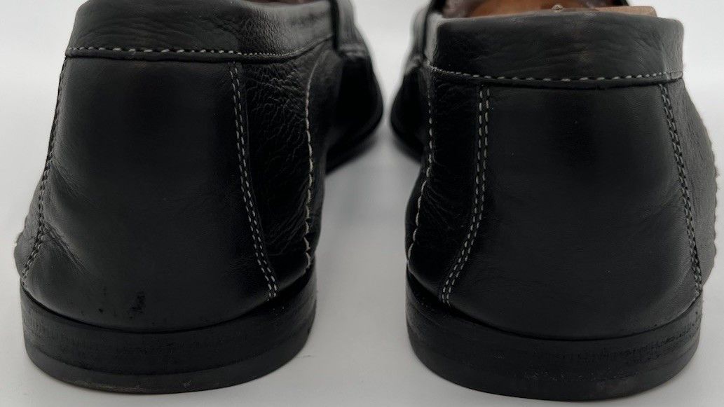 Santoni SANTONI Mens Penny Loafers Black Napa Leather Size 13E Italy Size US 13 / EU 46 - 7 Thumbnail