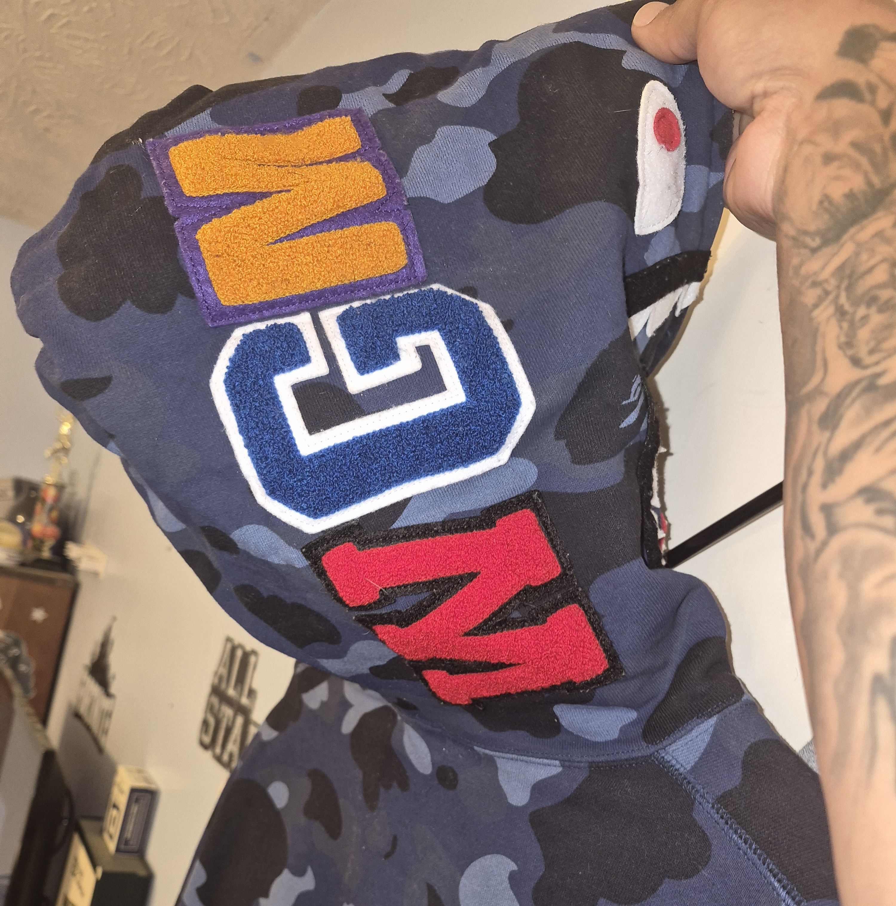 Bape Dark Blue WGM Shark Jacket
