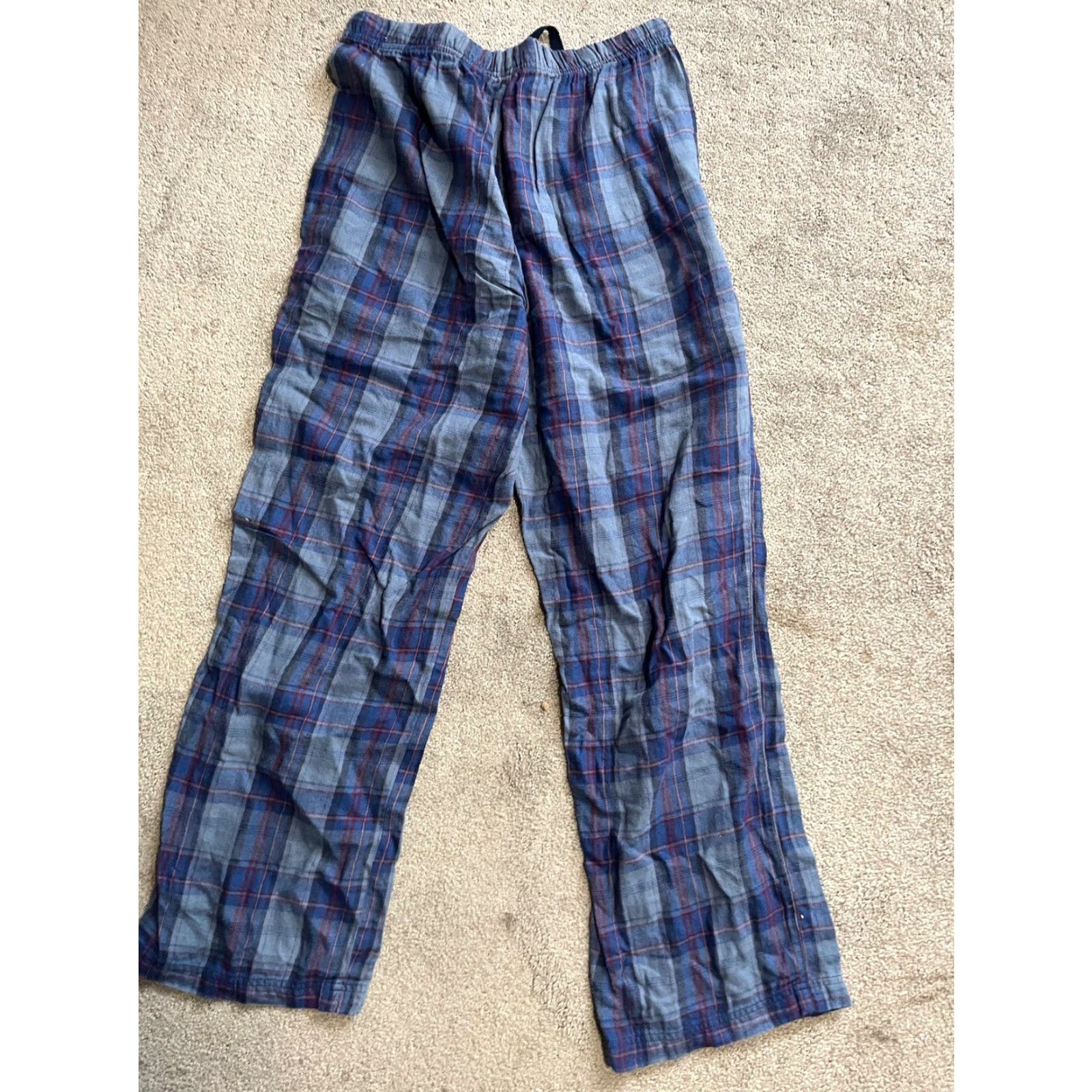 Gap Gap Mens Small Blue Plaid Sweatpants with Pockets Casual Sweatpants Size US 29 - 3 Thumbnail