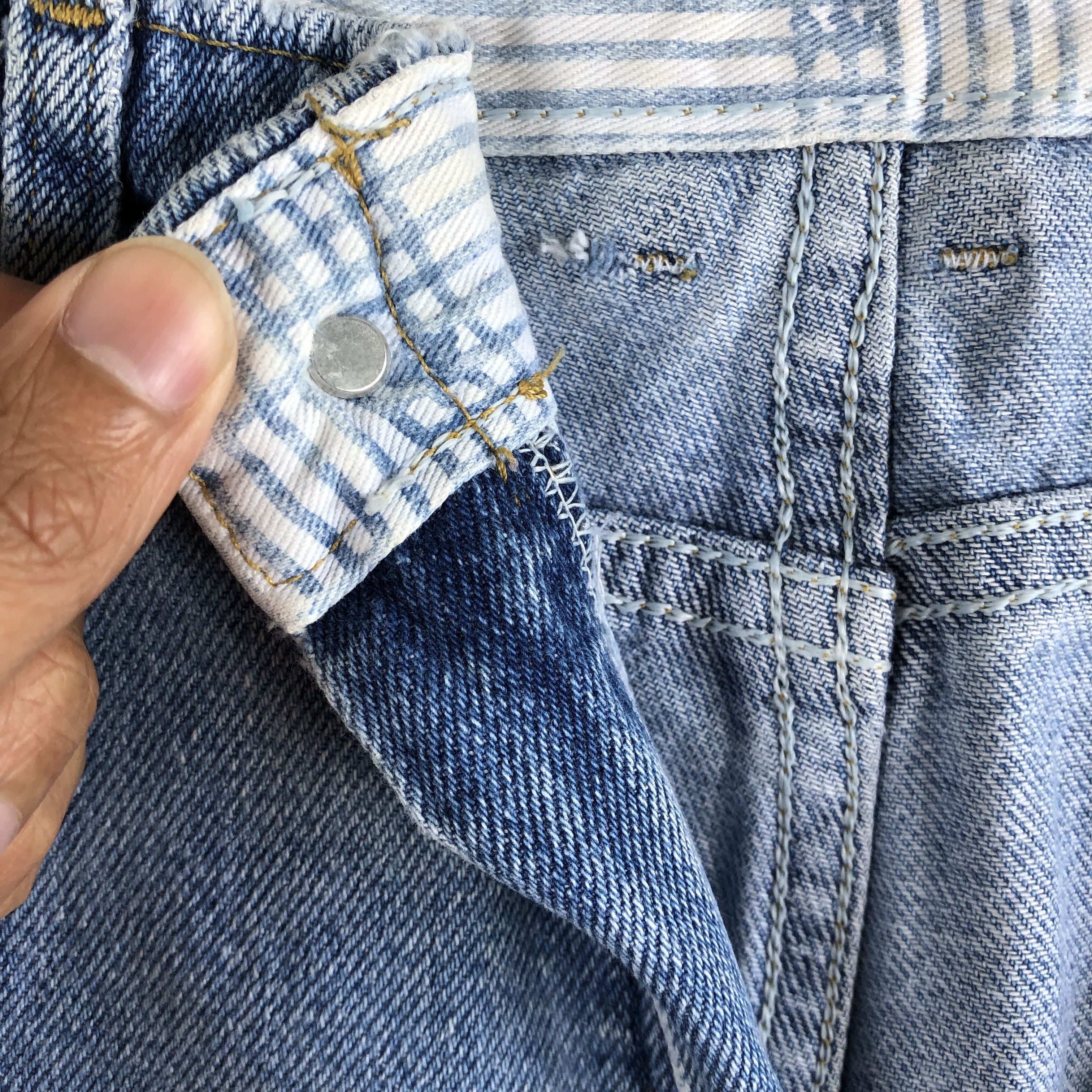 Lee Vintage 90s Lee Sun Faded Jeans Baggy Lee Faded Blue Denim Size US 30 / EU 46 - 7 Thumbnail