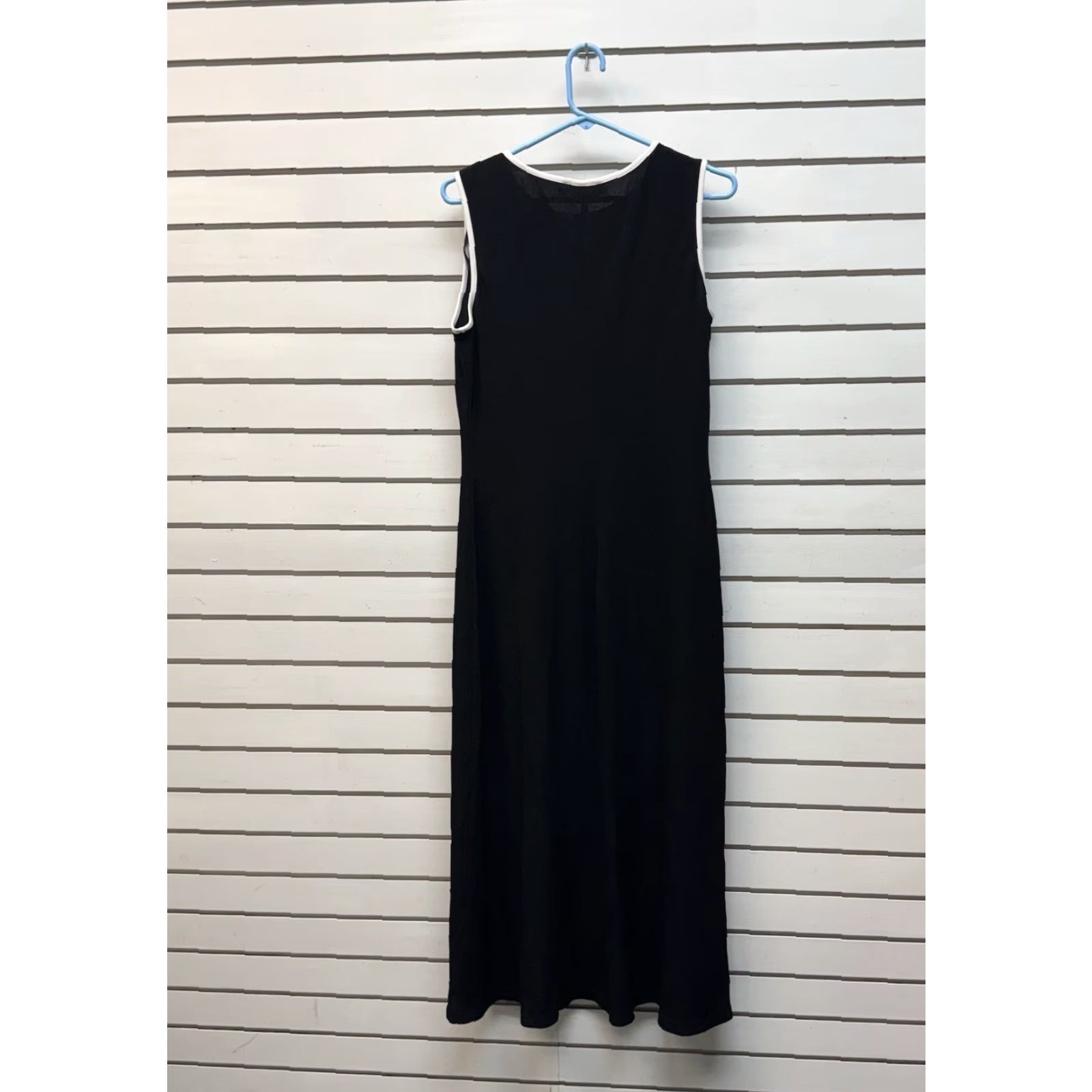 Vintage VINTAGE Y2K Ronni Nicole Dress L White Trim Sleeveless Maxi Minimalist Size L / US 10 / IT 46 - 5 Thumbnail