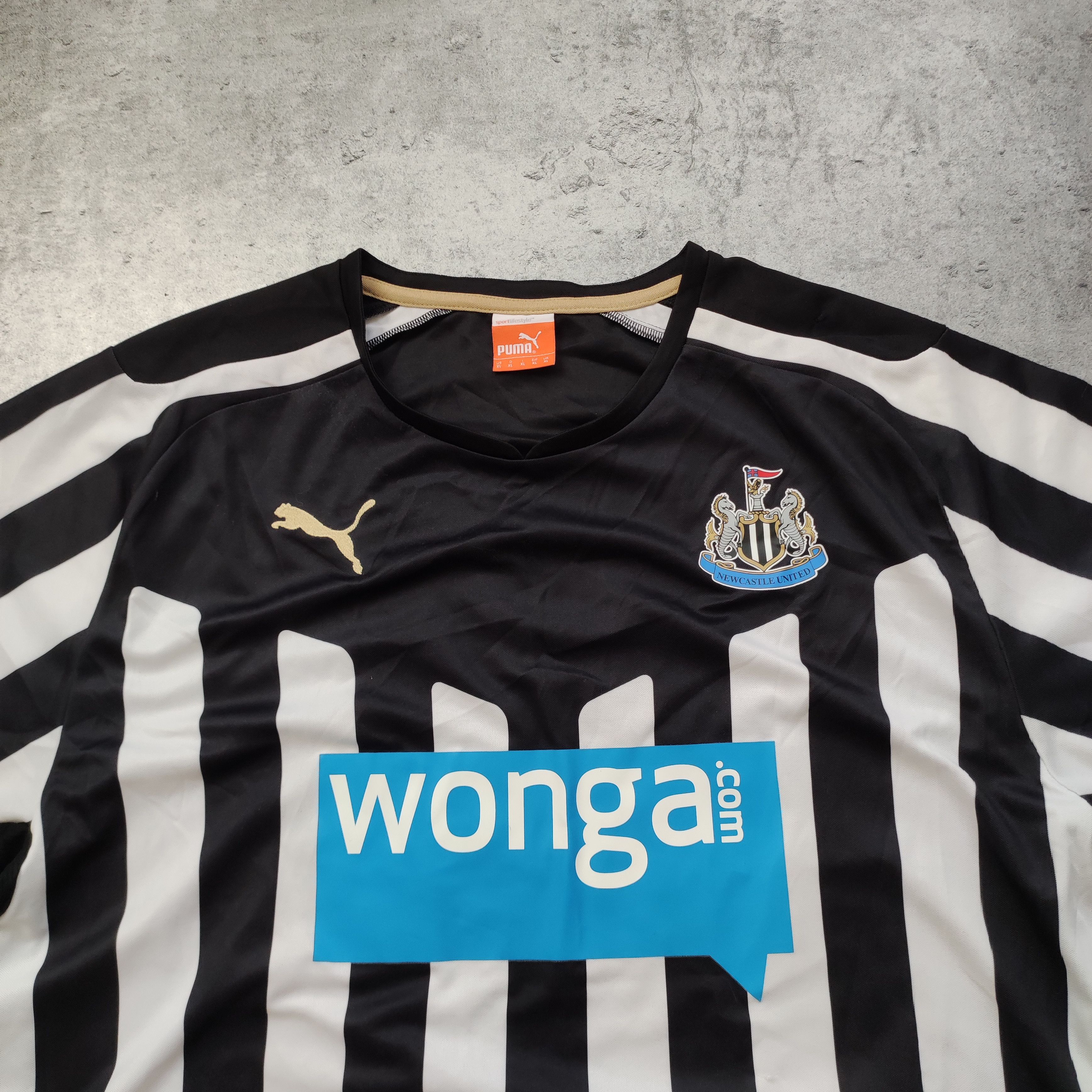 Vintage RARE 2014/15 Newcastle United Home Puma Jersey Size US XL / EU 56 / 4 - 4 Thumbnail