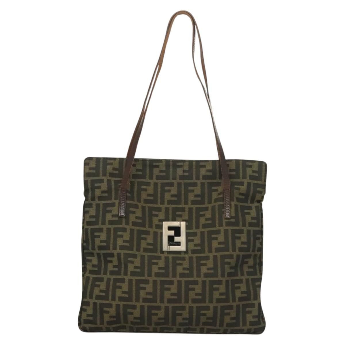 Fendi FENDI Zucca Canvas Shoulder Bag Brown Black Size ONE SIZE - 2 Thumbnail