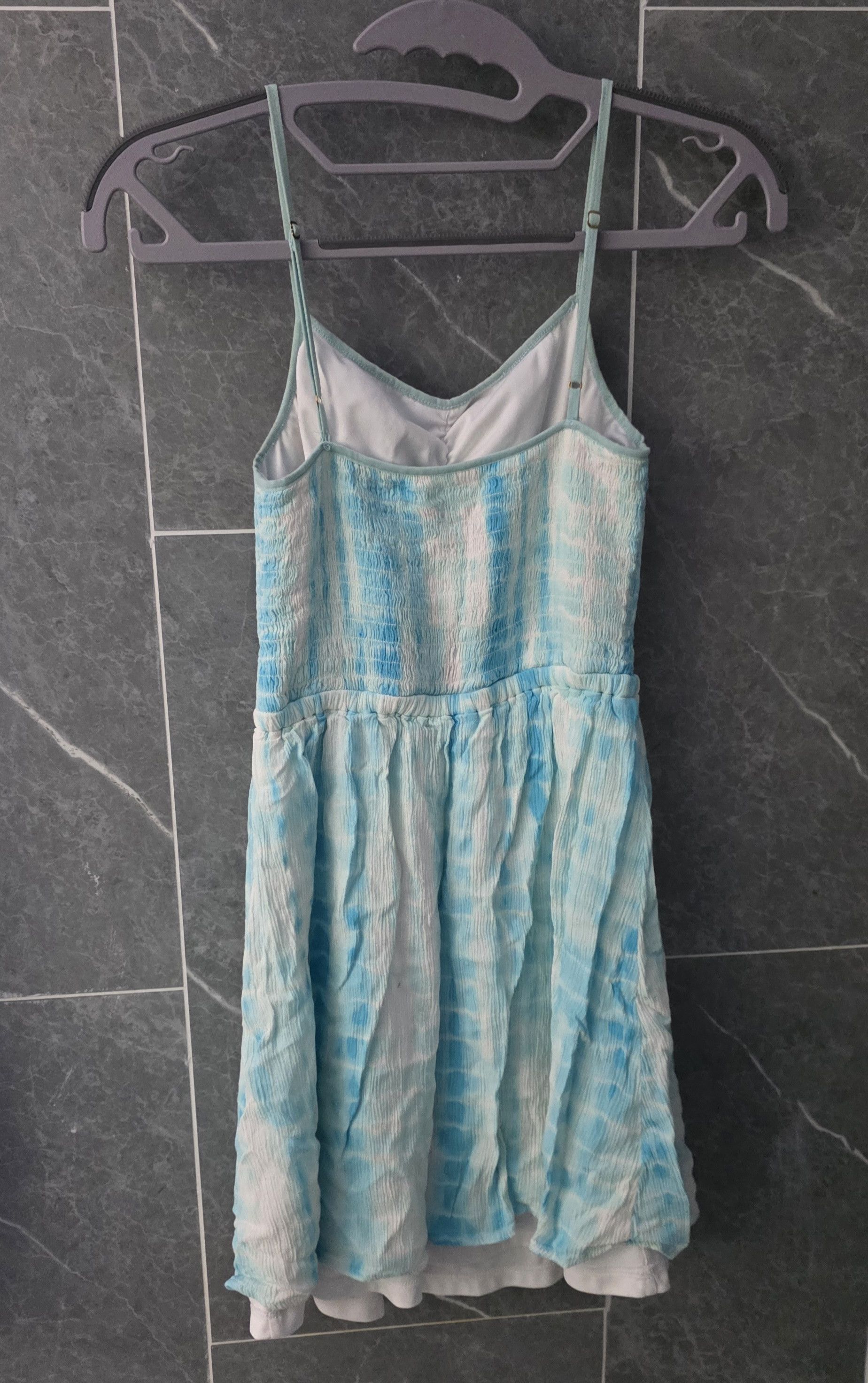 Guess Guess Light Blue Tie Dye Ruched Vneck Dress XS Size XS / US 0-2 / IT 36-38 - 2 Thumbnail