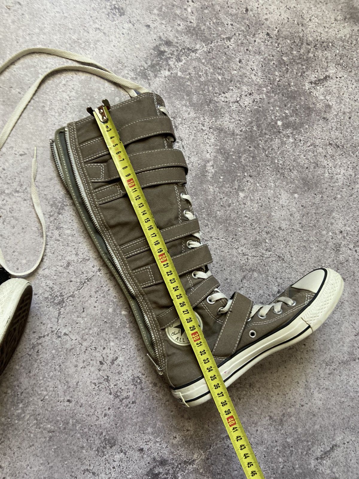 Converse CONVERSE Knee High Bondage Shoes Chuck Taylor Emo Goth Size US 7.5 / IT 37.5 - 9 Thumbnail
