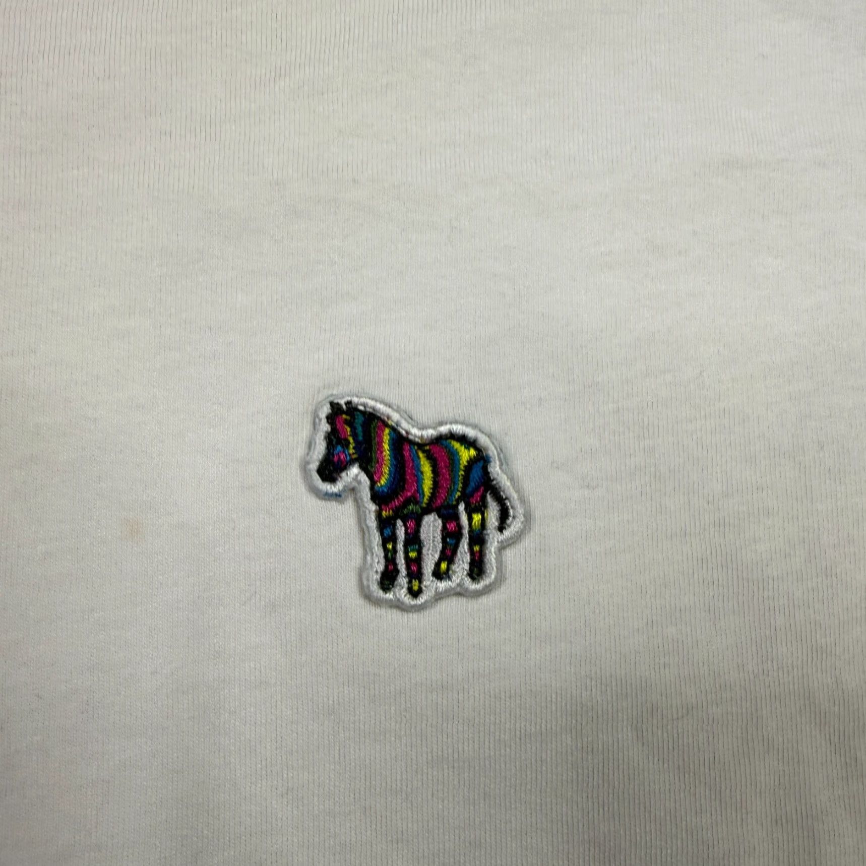 Paul Smith Paul Smith T Shirt Men's M White Short Sleeve Crew Neck Embroidered Cotton Jersey Front Logo Slim Fit Size US M / EU 48-50 / 2 - 5 Thumbnail