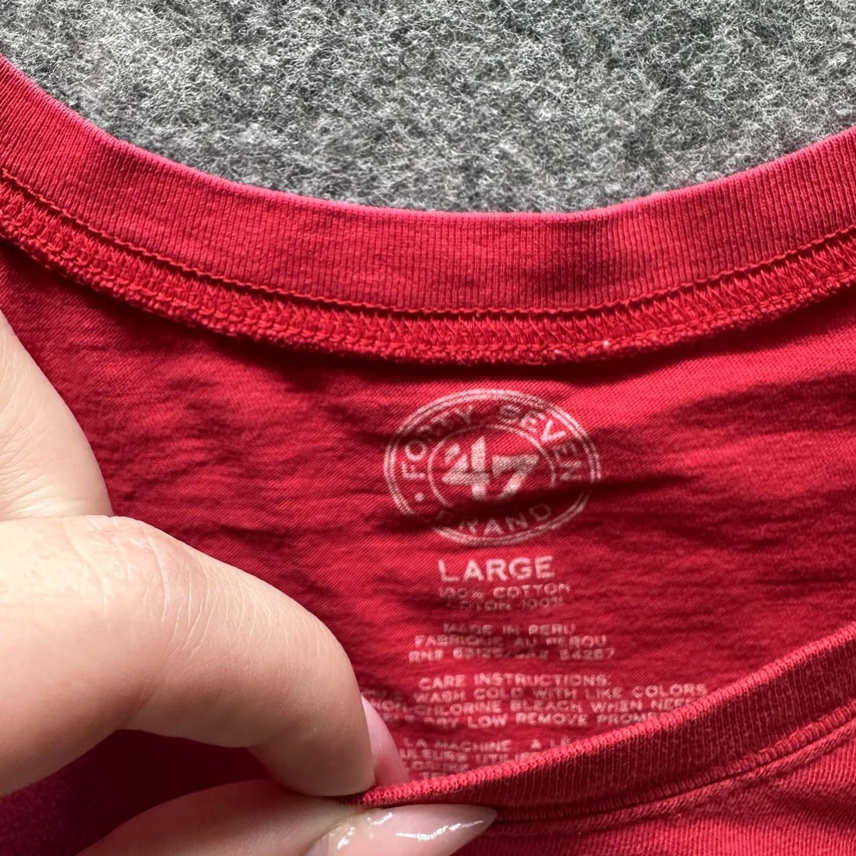 47 47 Brand Shirt Mens L Red San Francisco 49ers Champions Tee Crewneck Tagless Crew Neck Graphic Print Jersey Short Sleeve Size US L / EU 52-54 / 3 - 5 Thumbnail