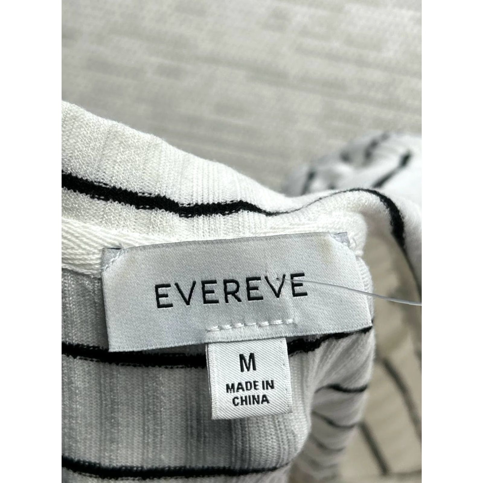Vintage Evereve Sweater Womens Medium White Black Knit Pullover Size M / US 6-8 / IT 42-44 - 3 Thumbnail