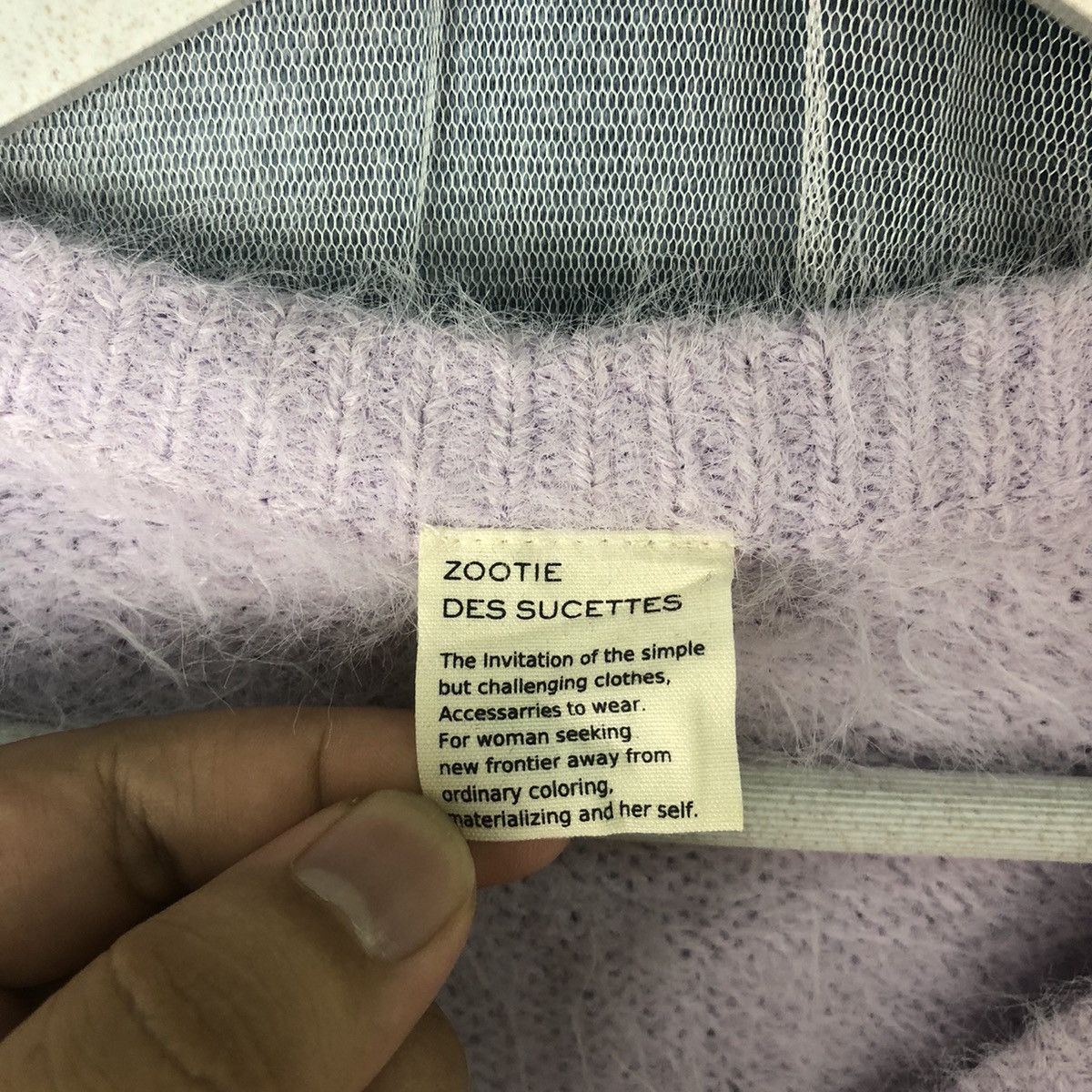 Aran Isles Knitwear × Homespun Knitwear × Japanese Brand Zootie Des Sucettes Purple Mohair Cardigan #908 Size M / US 6-8 / IT 42-44 - 9 Thumbnail