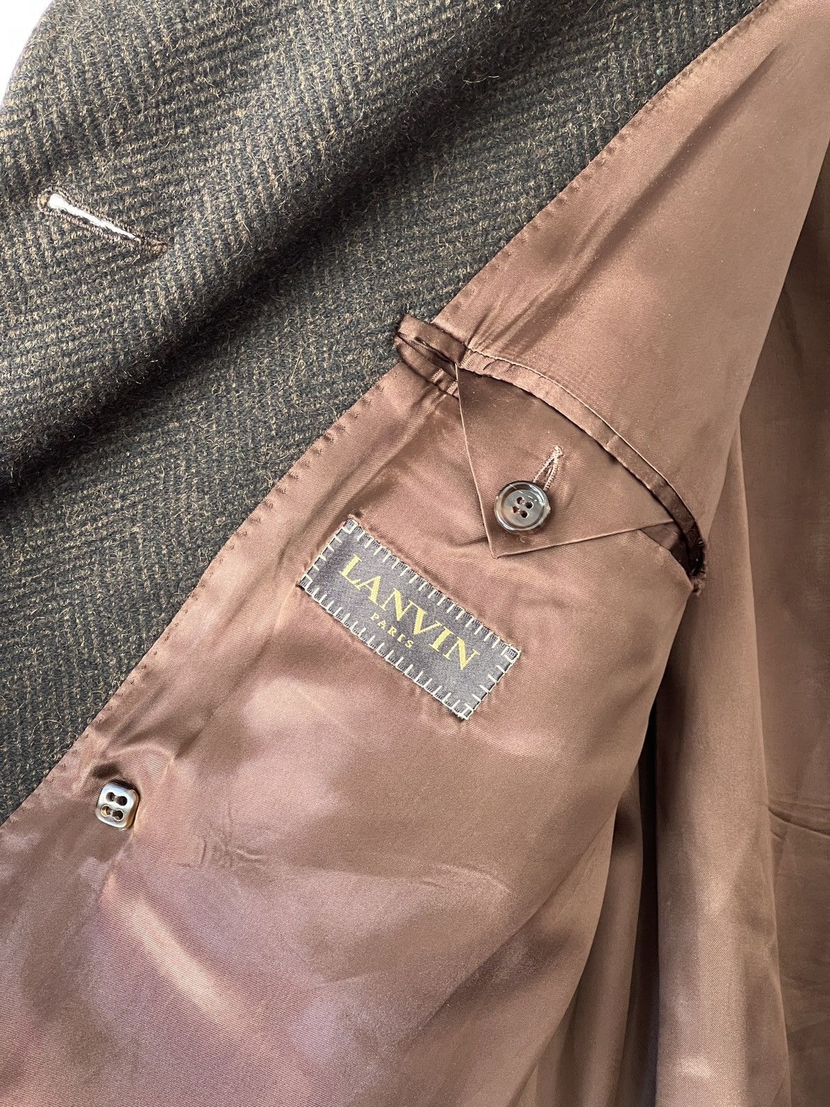 Designer × Lanvin × Vintage Rare Vintage Lanvin Double-Breasted Cashmere Wool Coat Size US M / EU 48-50 / 2 - 10 Thumbnail