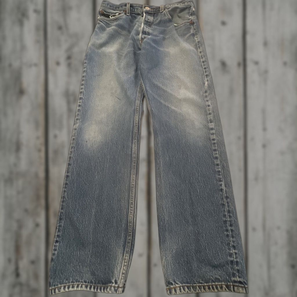 Levi's Levi’s 501 XX Jeans Men Blue 32x30 Regular Denim Cotton 5-Pocket USA 90s Straight Mexico Frayed Stains Size US 32 / EU 48 - 1 Thumbnail