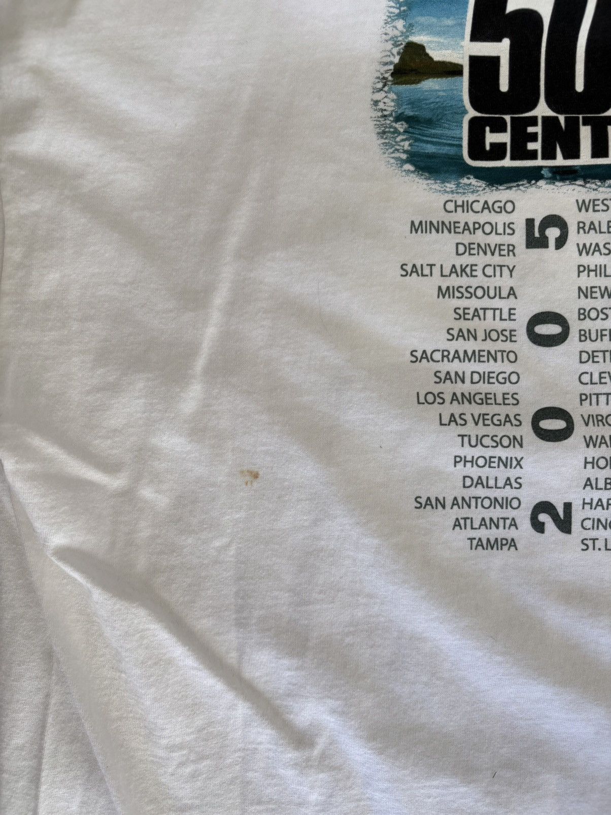 50 Cent × Rap Tees × Vintage 50 cent 2005 tour dead stock white t shirt Size US XXL / EU 58 / 5 - 4 Thumbnail