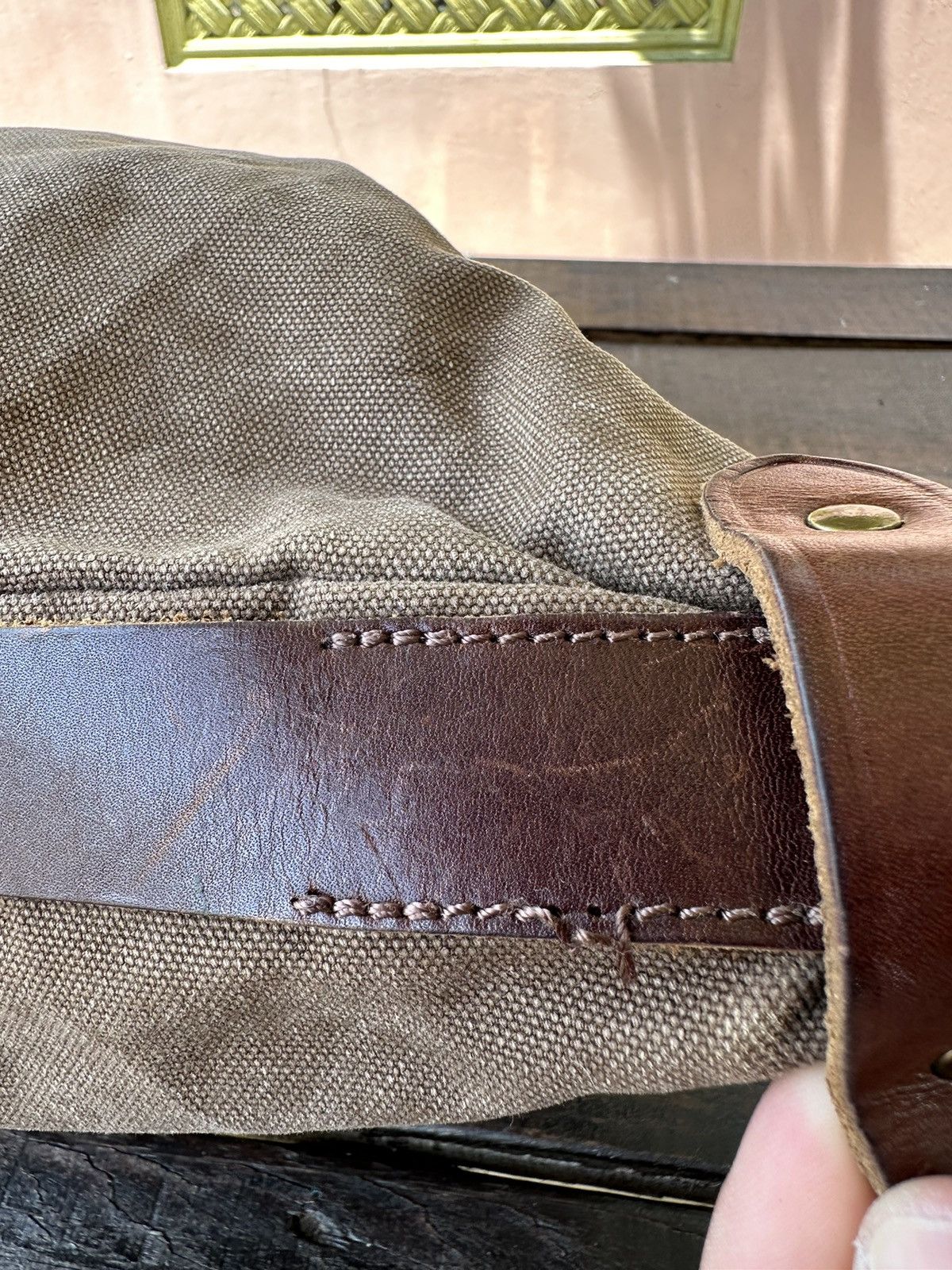 Japanese Brand × Vintage Suolo Japan Canvas Leather Tote Bag Size ONE SIZE - 12 Thumbnail
