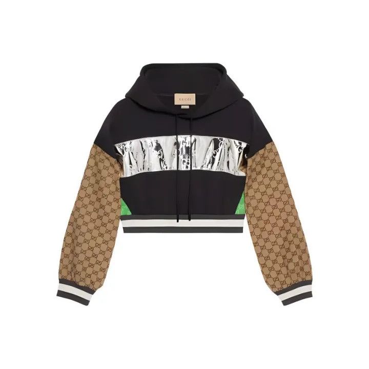 Gucci Gucci Color-Block Cropped Hoodie for Women Size S / US 4 / IT 40 - 1 Thumbnail