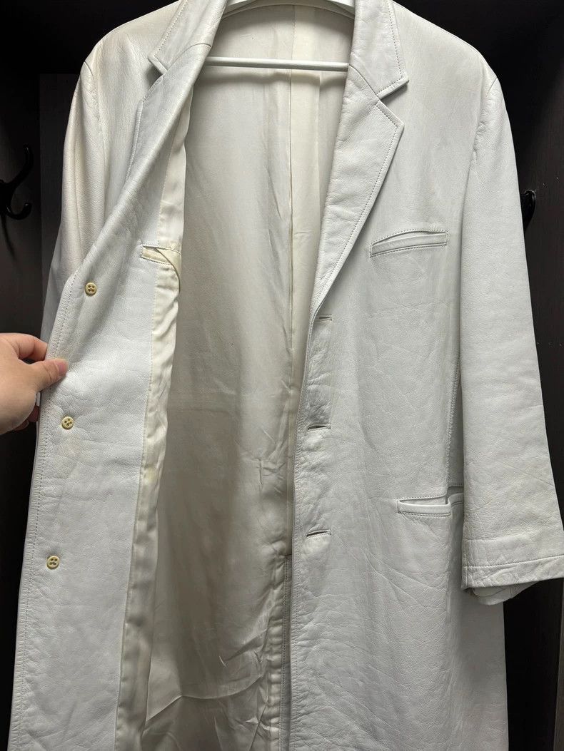 Yohji Yamamoto Yohji Yamamoto Yohji Yamamoto 1997AW White Leather Coat Size US S / EU 44-46 / 1 - 4 Thumbnail