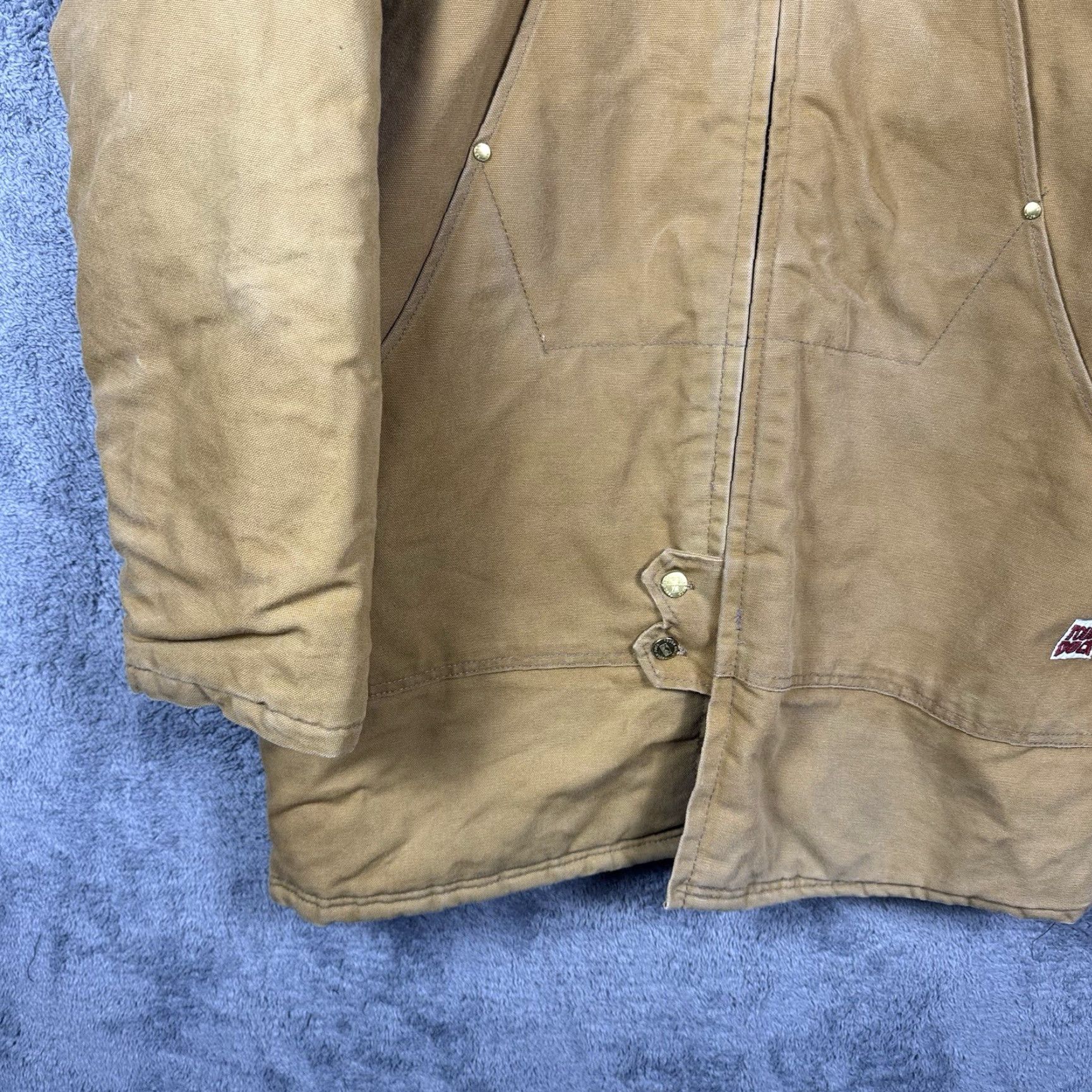 Vintage Tough Duck Jacket Mens Large Canvas Field Barn Workwear Chore Coat Quilted Size US L / EU 52-54 / 3 - 3 Thumbnail