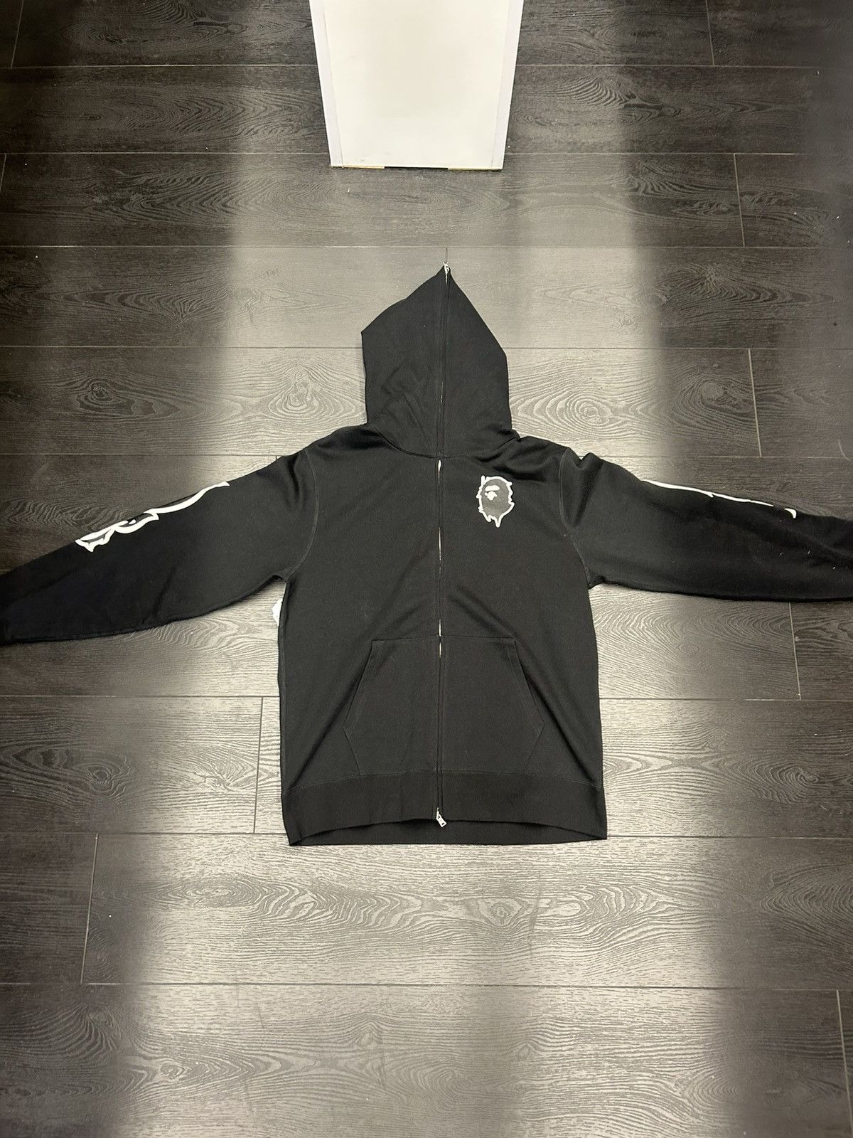 image of Bape Graffiti Full Zip Hoodie in Black, Men's (Size 2XL)