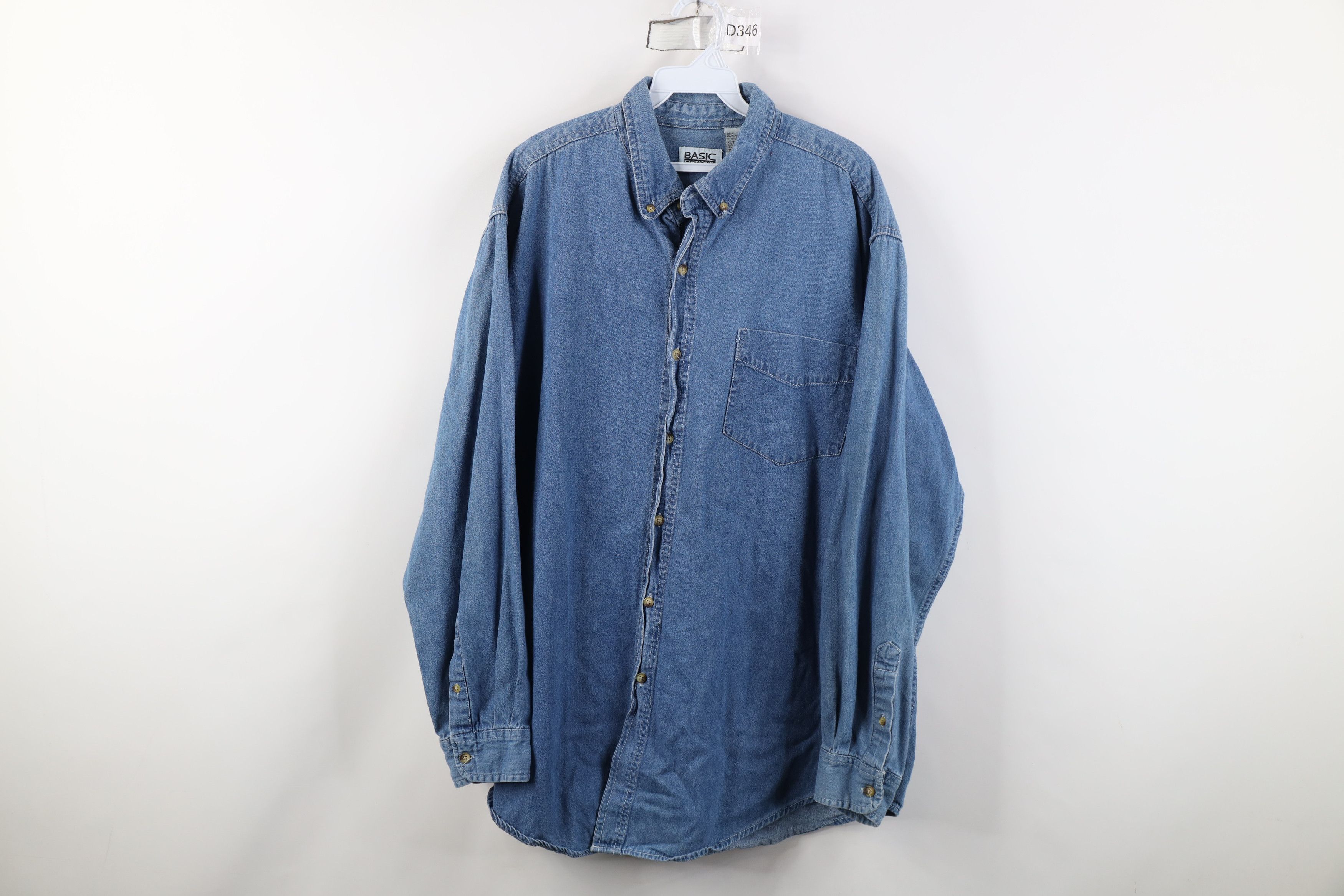 Vintage Vintage 90s Y2K Streetwear Denim Collared Button Down Shirt Size US XL / EU 56 / 4 - 1 Thumbnail