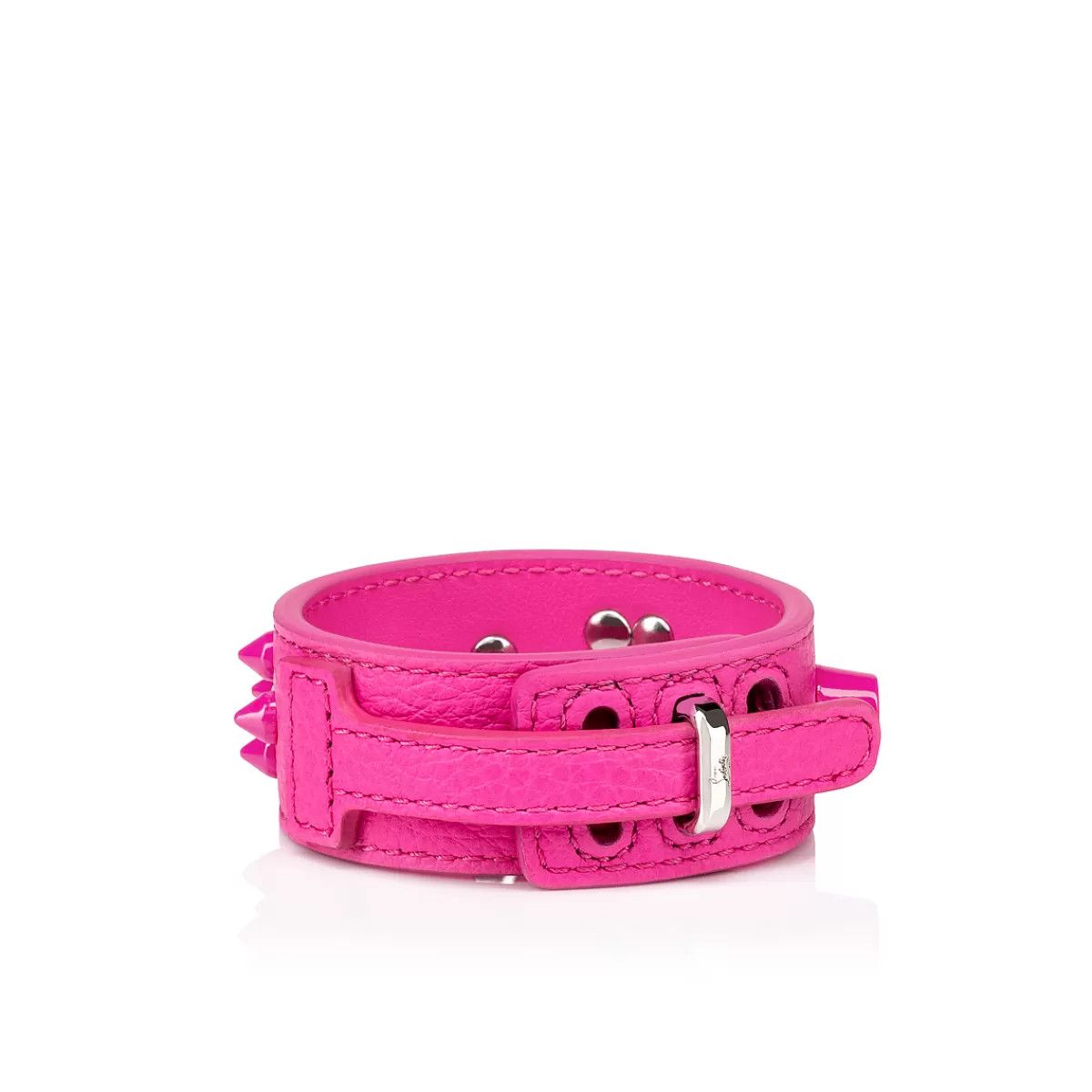 Christian Louboutin o1s1wg111024 Size: OS / Leather Bracelet in Pink Size ONE SIZE - 2 Thumbnail