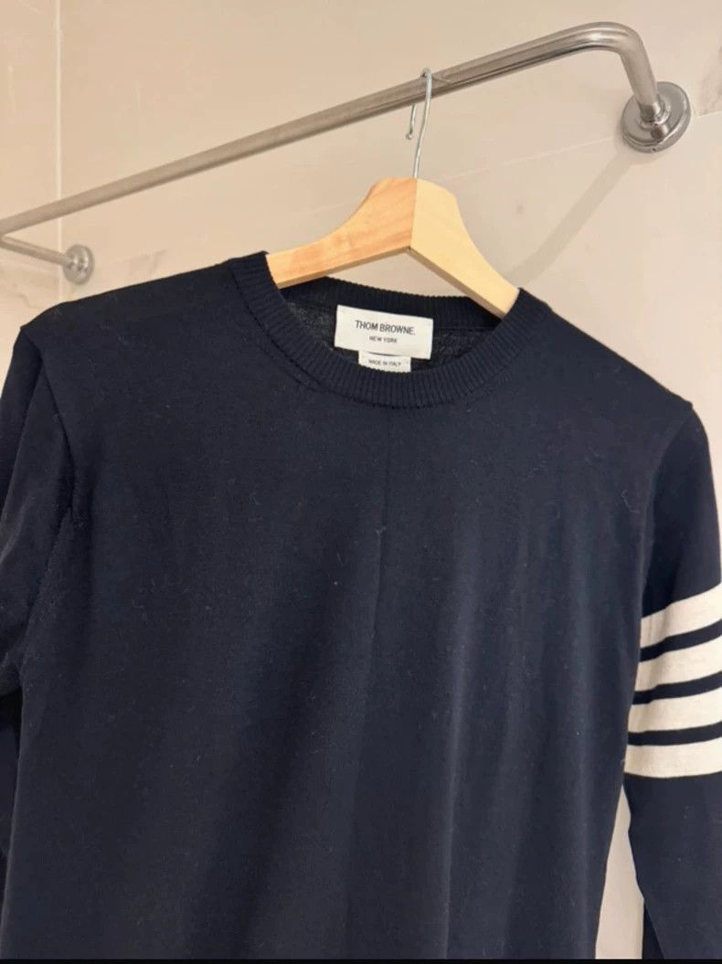 Thom Browne Thom Browne size1 Round collar four bar wool sweater Size US S / EU 44-46 / 1 - 4 Thumbnail
