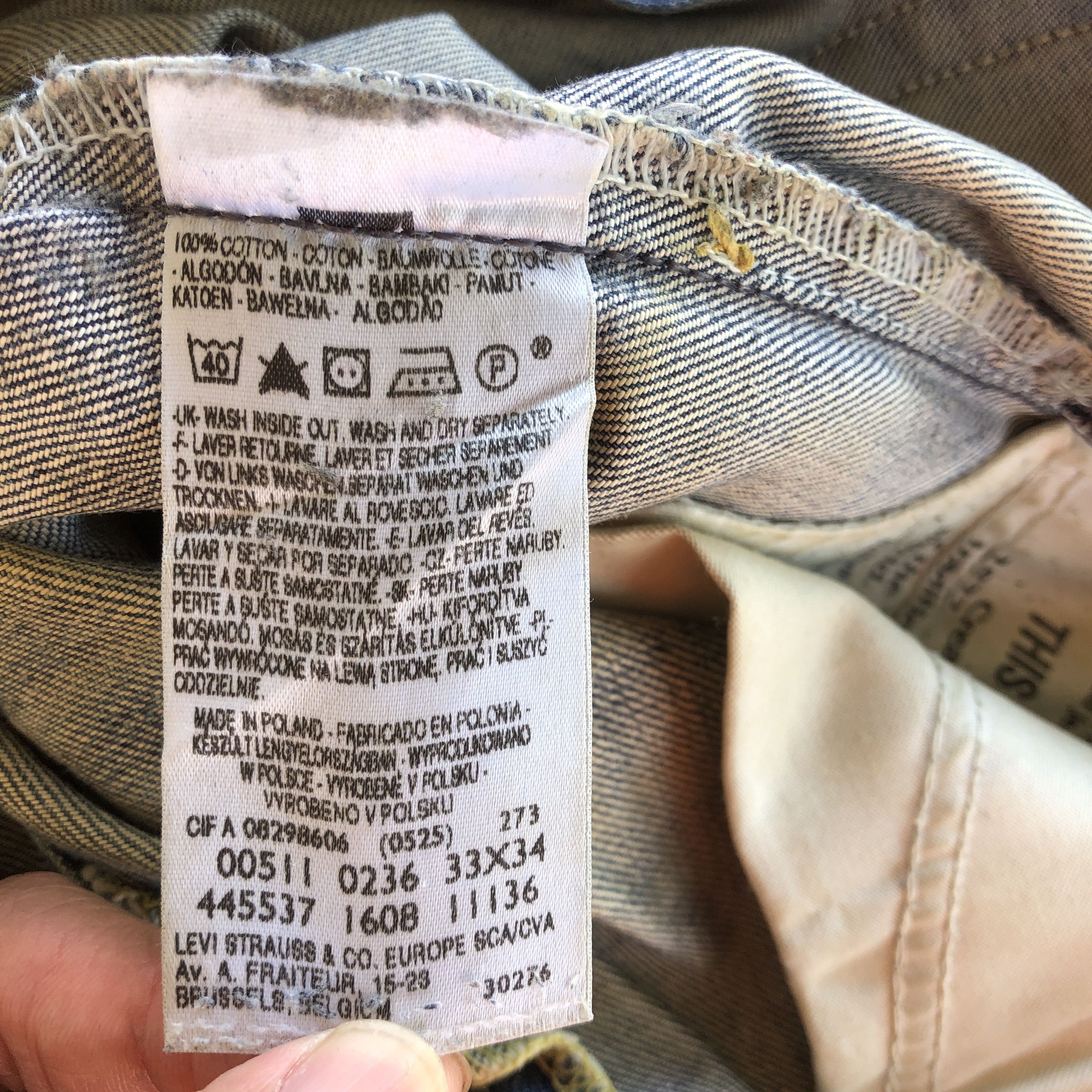 Levi's Vintage Y2K Levis 511 Faded Jeans Levi's Dirty Skinny Denim Size US 32 / EU 48 - 8 Thumbnail