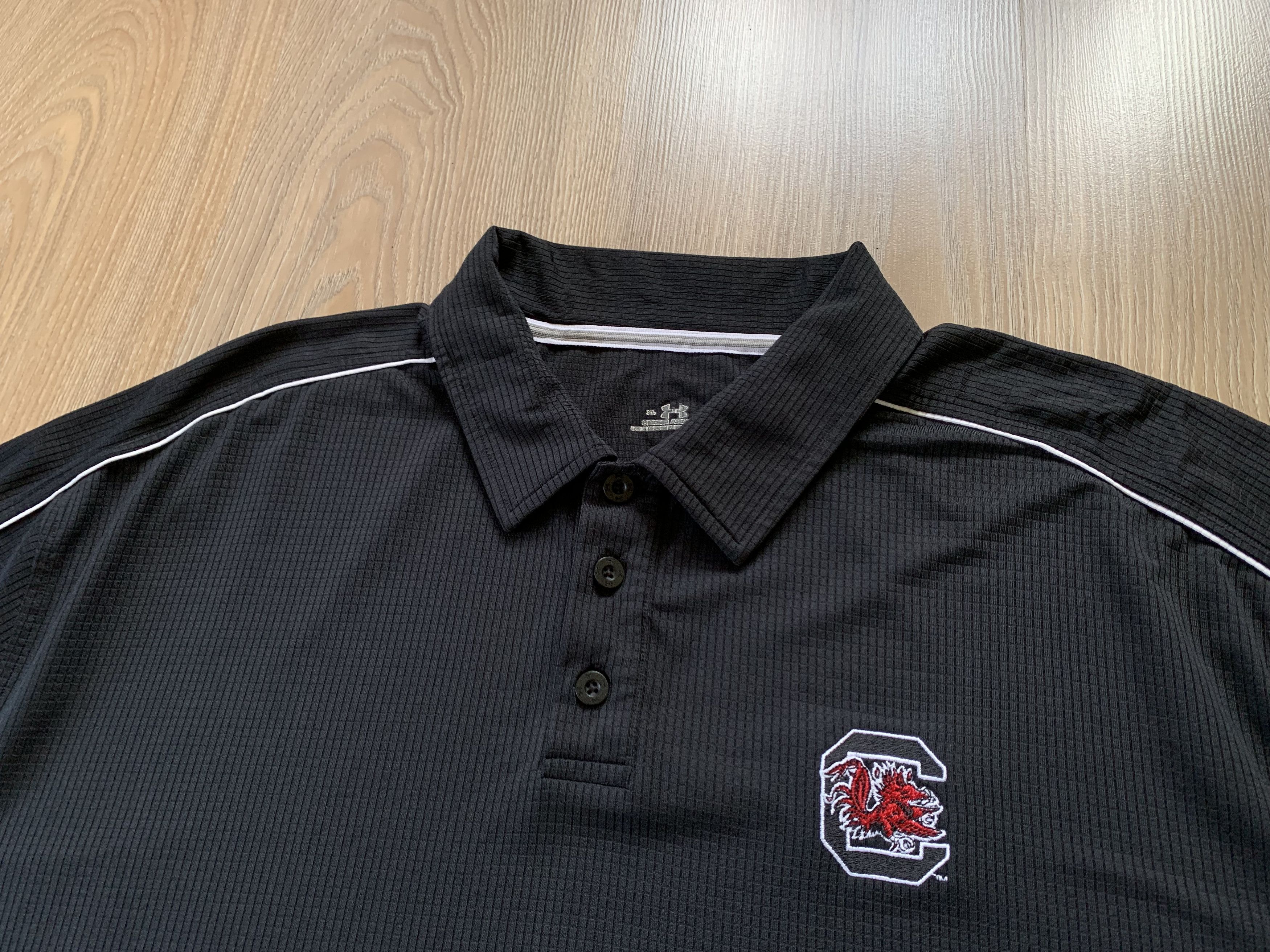 Under Armour × Vintage Under Armour Men's Vintage WRU Black Polo Size US XL / EU 56 / 4 - 4 Thumbnail