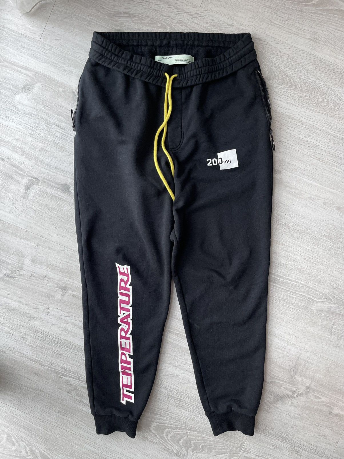 image of Off White Off-White Temperature Sweat Pant Black, Men's (Size 34)