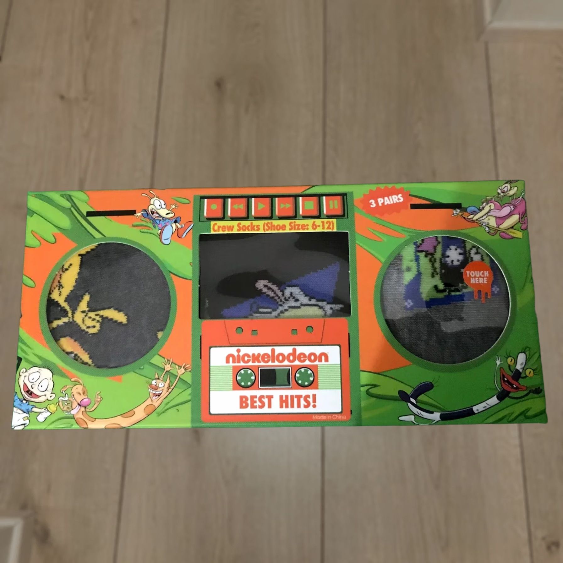 Nickelodeon NICKELODEON Best Hits Socks BoomBox Set 3 Pairs Crew Socks Men 6-12 Multicolor 3 Pairs Nickelodeon Best Hits Socks BoomBox Set Size ONE SIZE - 1 Thumbnail