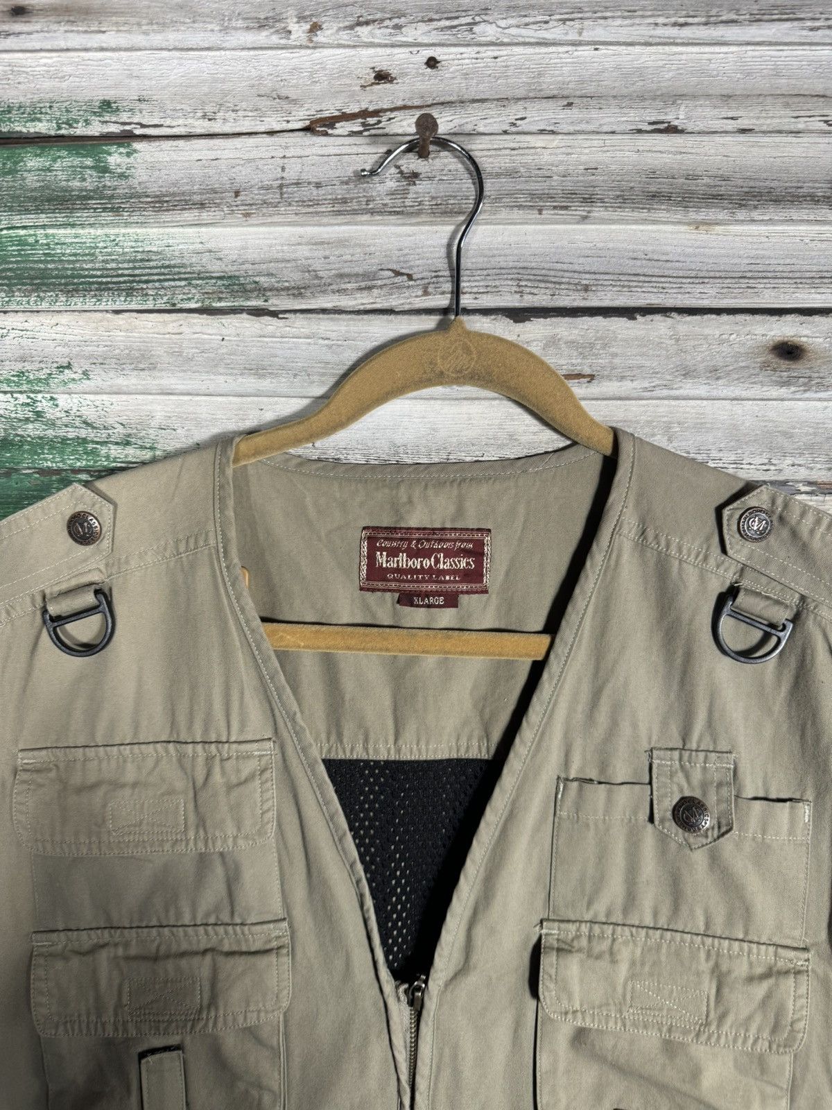 Marlboro × Marlboro Classics × Vintage Vintage Marlboro Classics Plaid Lined Fishing Vest Size US XL / EU 56 / 4 - 2 Thumbnail