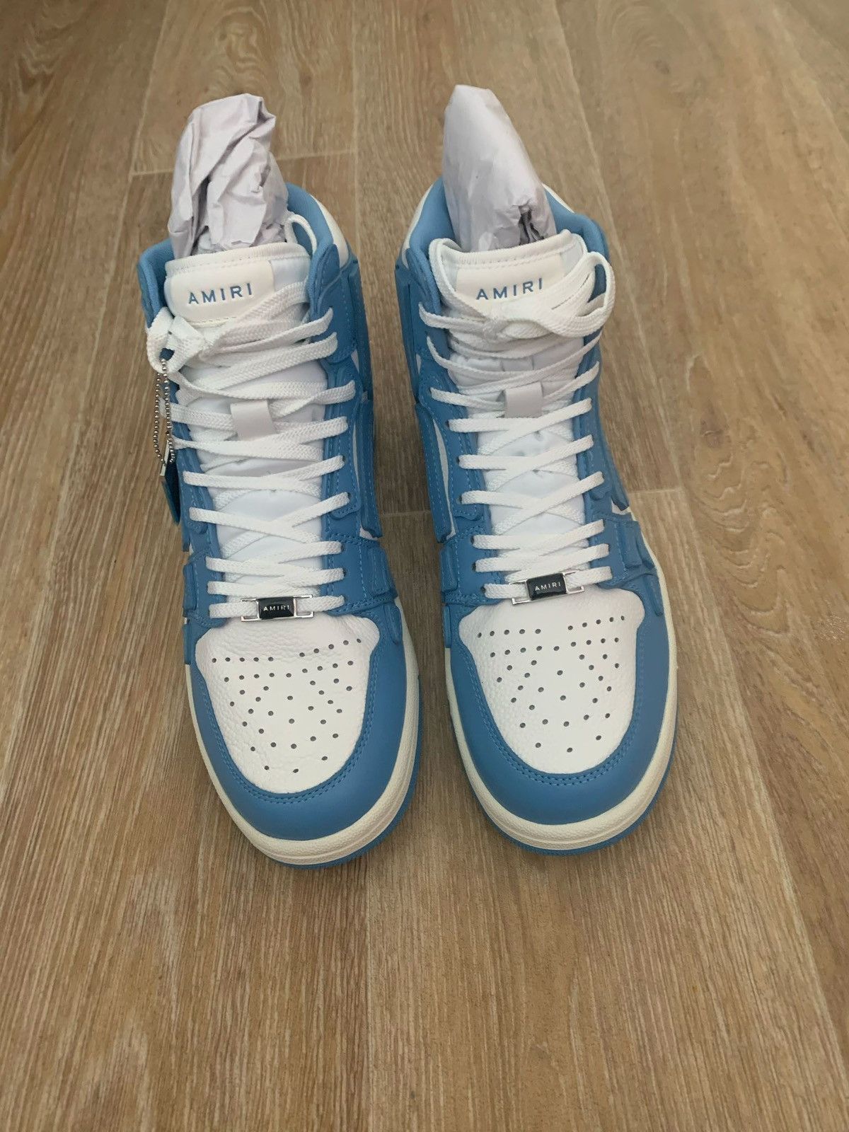 Amiri SKEL-HI white blue sneaker