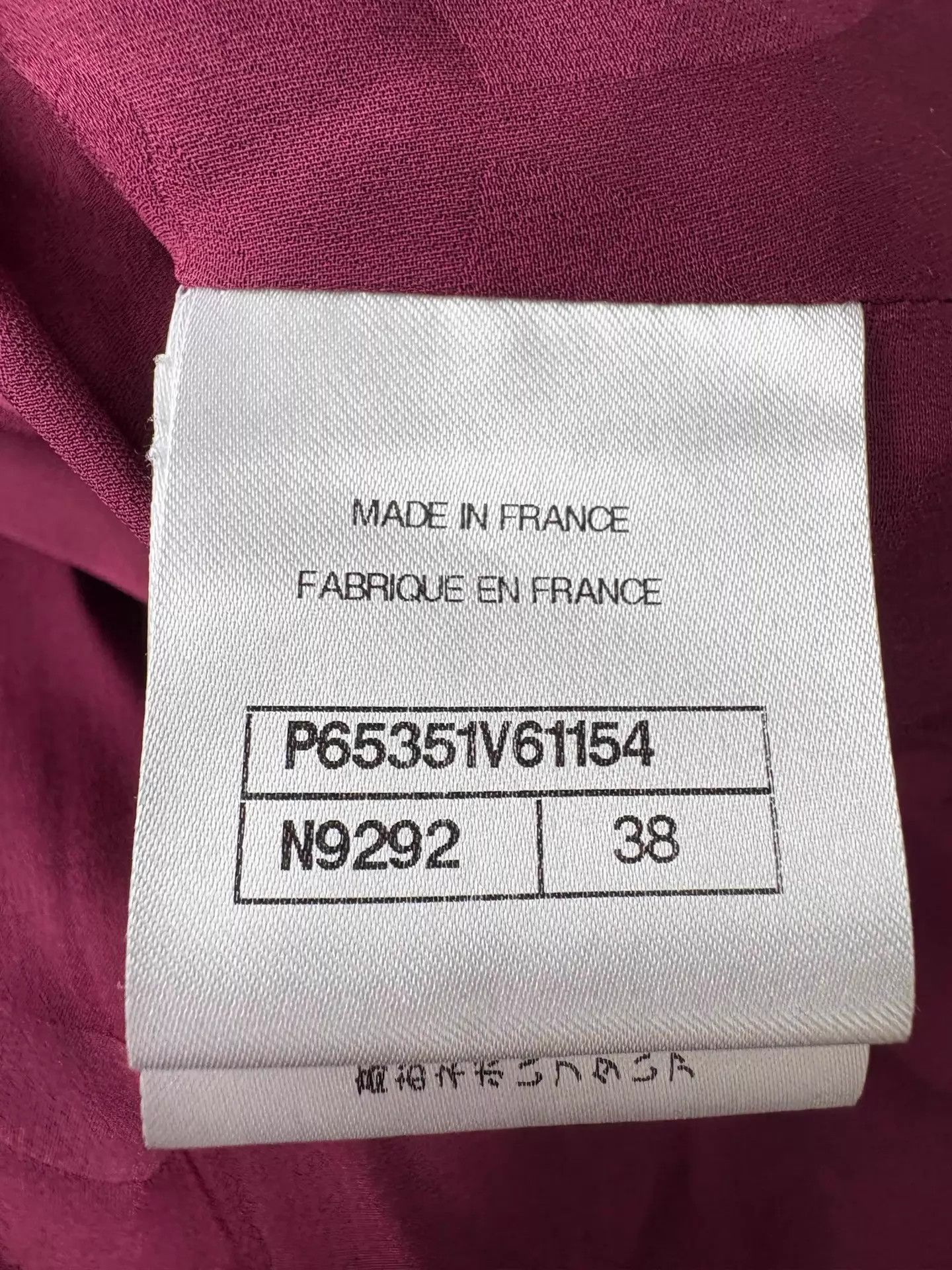 Chanel Chanel Burgundy Tweed Stand Collar Single-Breasted Jacket 38 Size S / US 4 / IT 40 - 8 Thumbnail