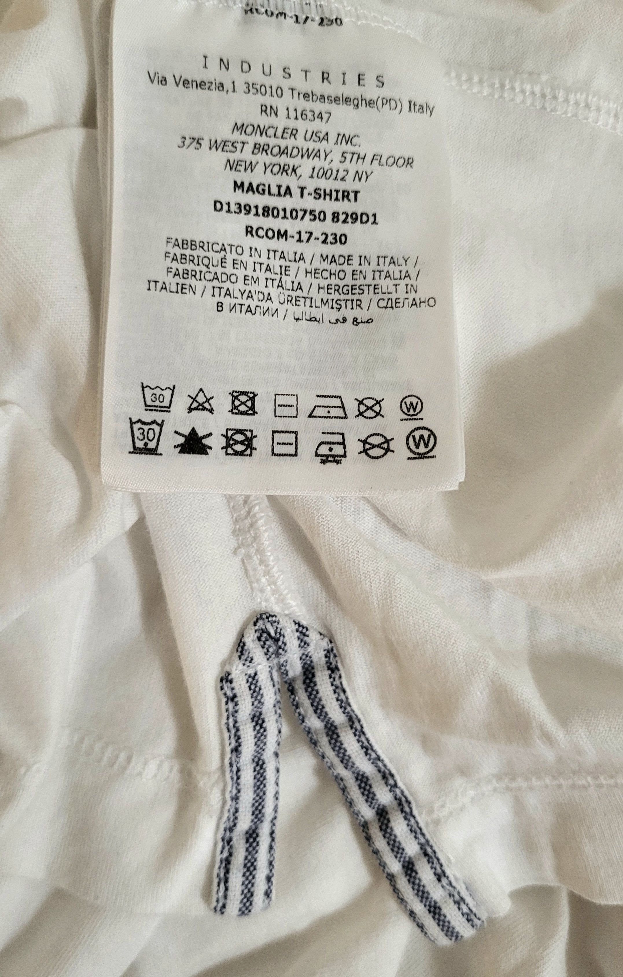Moncler × Moncler Gamme Bleu × Thom Browne Gray Chervon Print Logo Maglia Tee Shirt Size US S / EU 44-46 / 1 - 5 Thumbnail