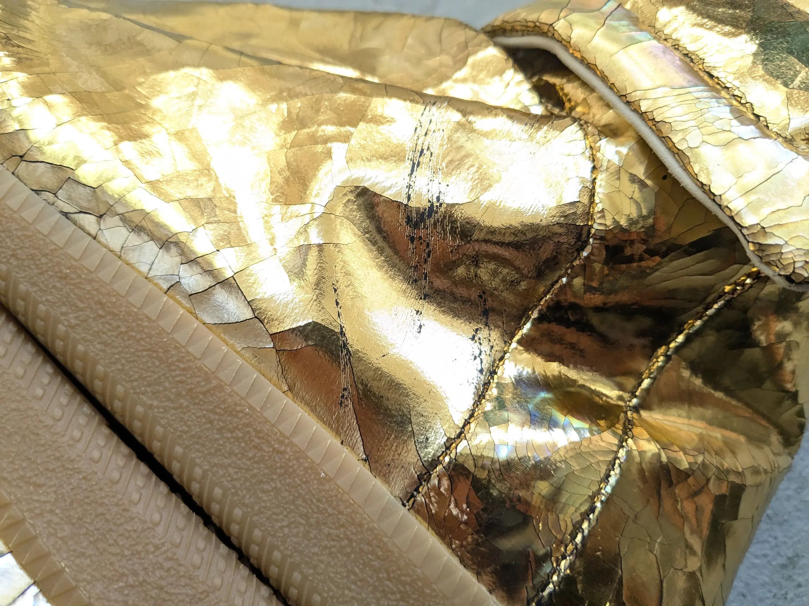 Maison Margiela Maison Margiela Future High Tops Gold 10 43 Cracked Size US 10 / EU 43 - 12 Thumbnail