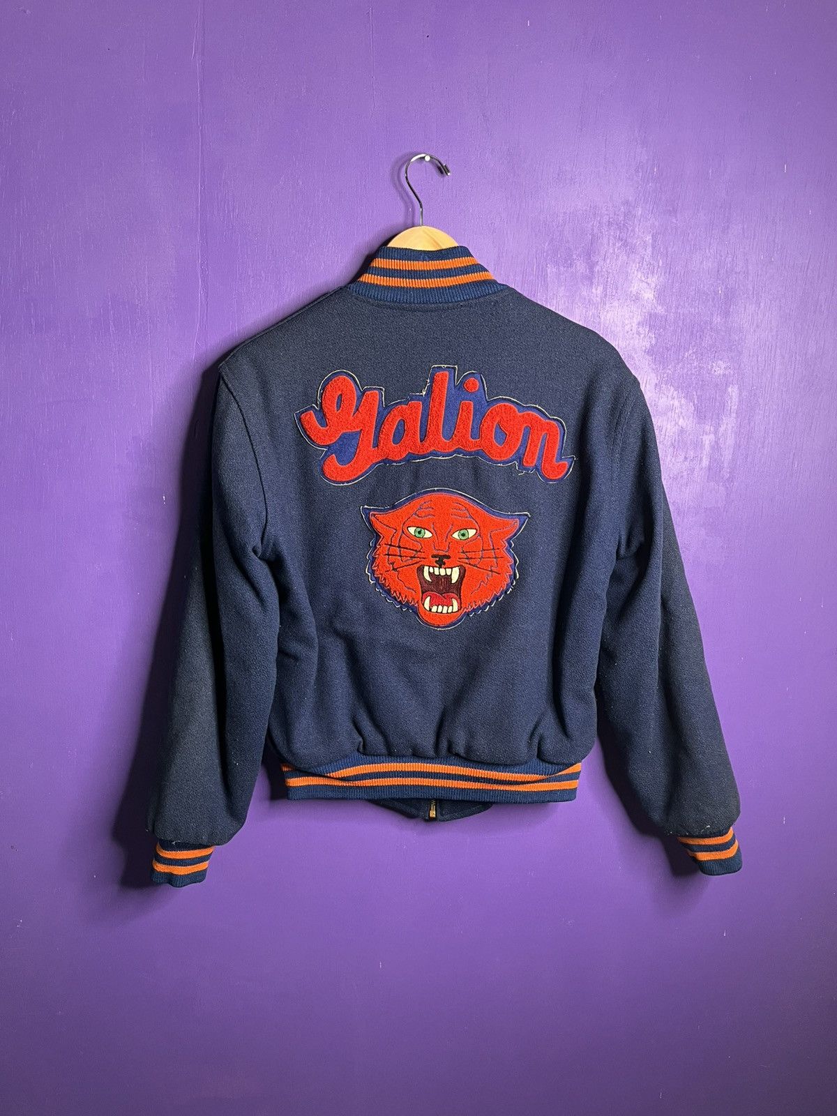 Vintage Vintage 70s Yalion cat face letterman jacket Size US S / EU 44-46 / 1 - 2 Thumbnail