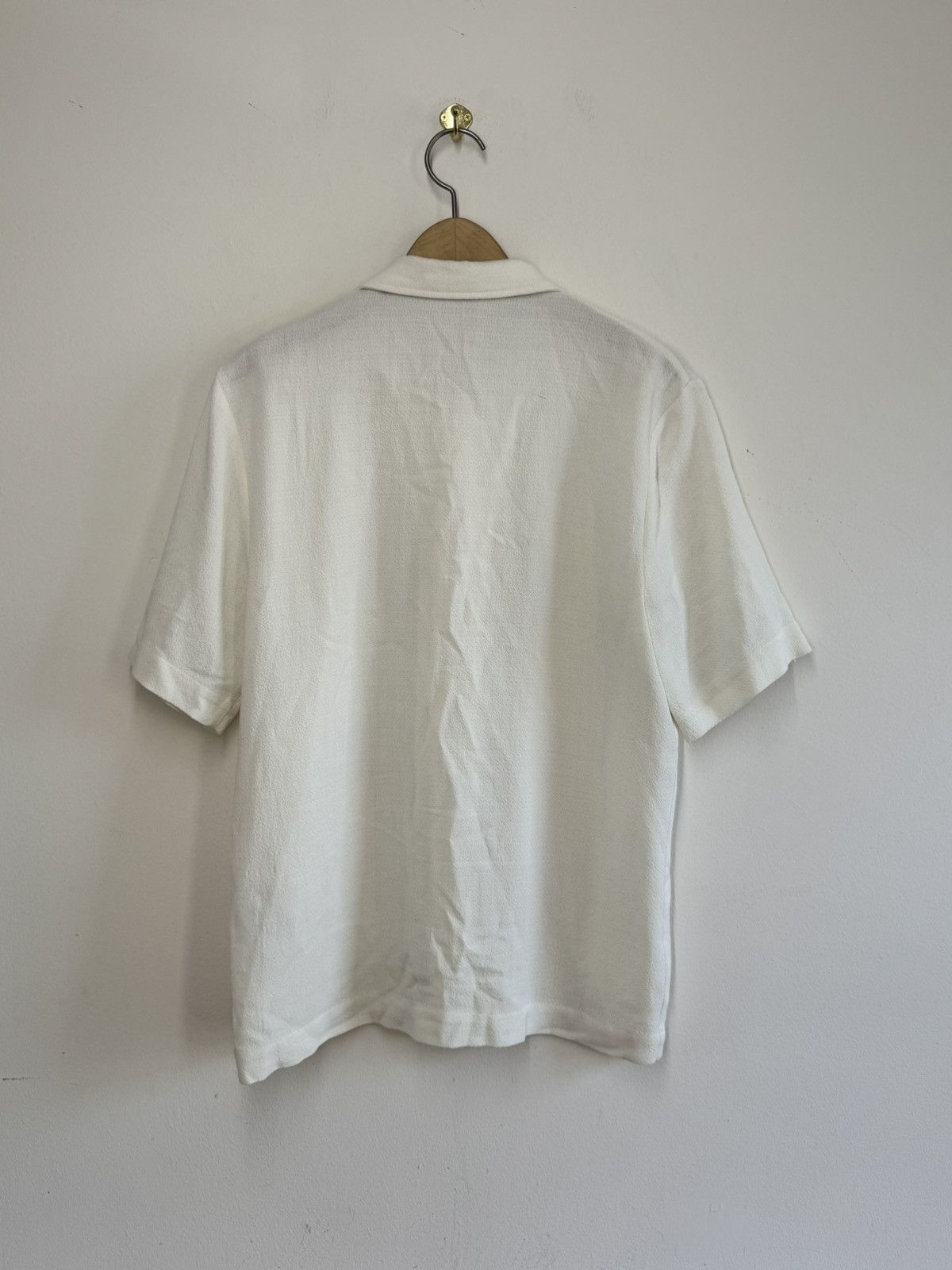 Sefr Séfr Suneham Textured Viscose Wool Shirt Off-White Size M Size US M / EU 48-50 / 2 - 4 Thumbnail