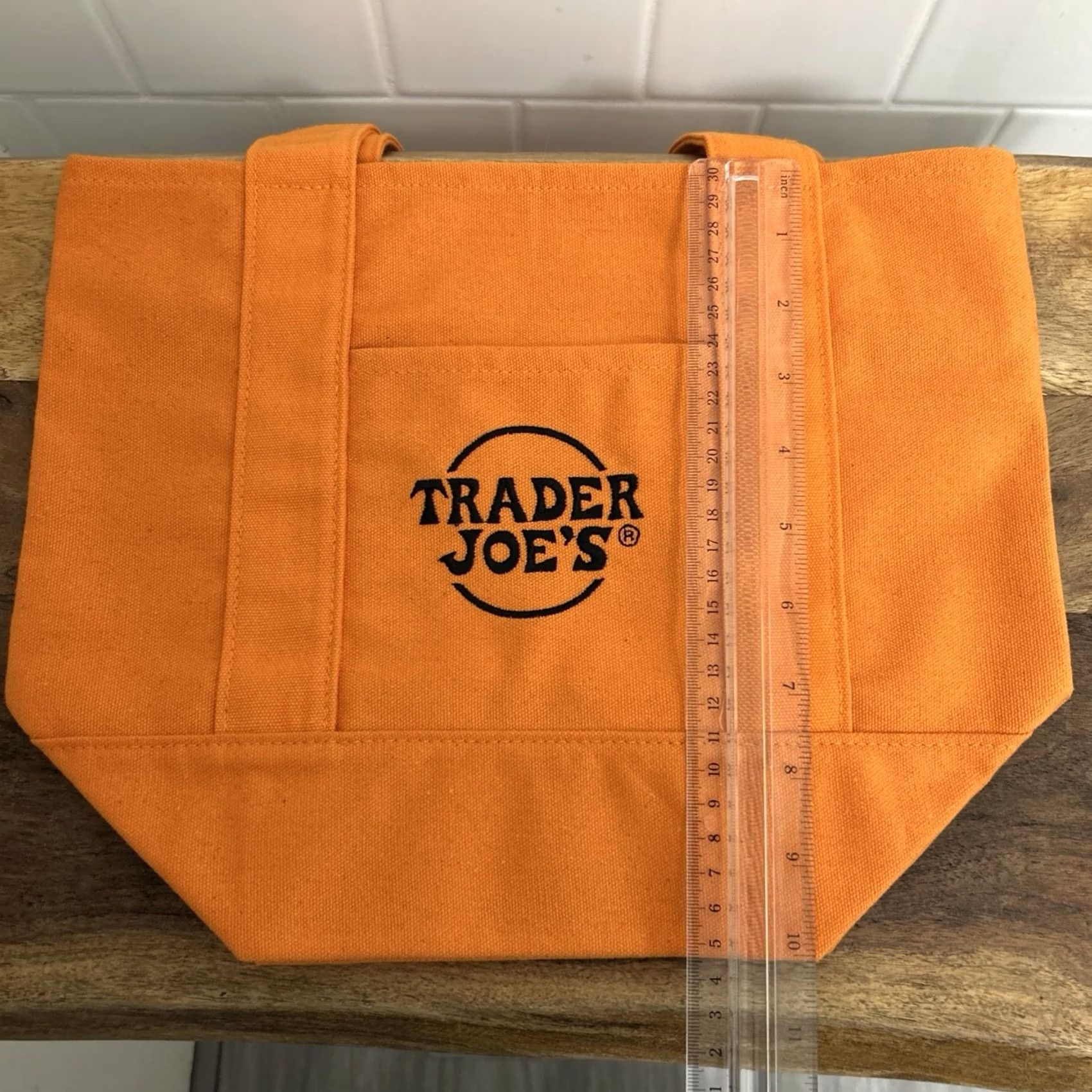 Vintage Trader Joe’s Mini Tote Bag Set Of 2 Black Orange Limited Edition Canvas Casual Travel Workwear Women Size ONE SIZE - 4 Thumbnail