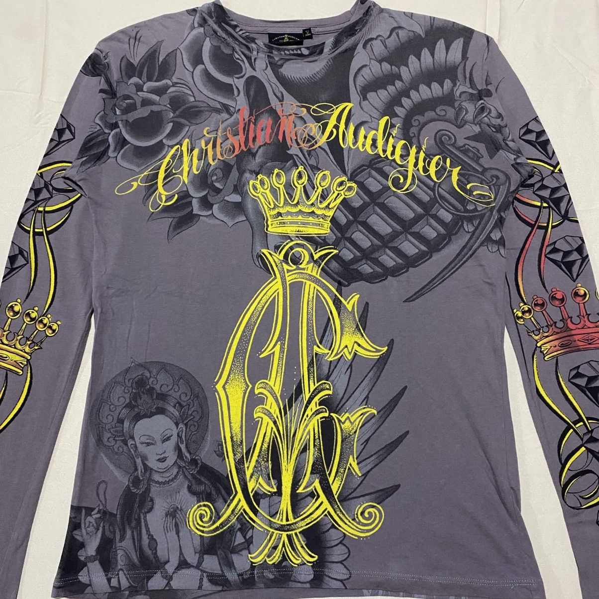 Christian Audigier Vintage Christian Audigier Los Angeles Long Sleeve Size US S / EU 44-46 / 1 - 3 Thumbnail