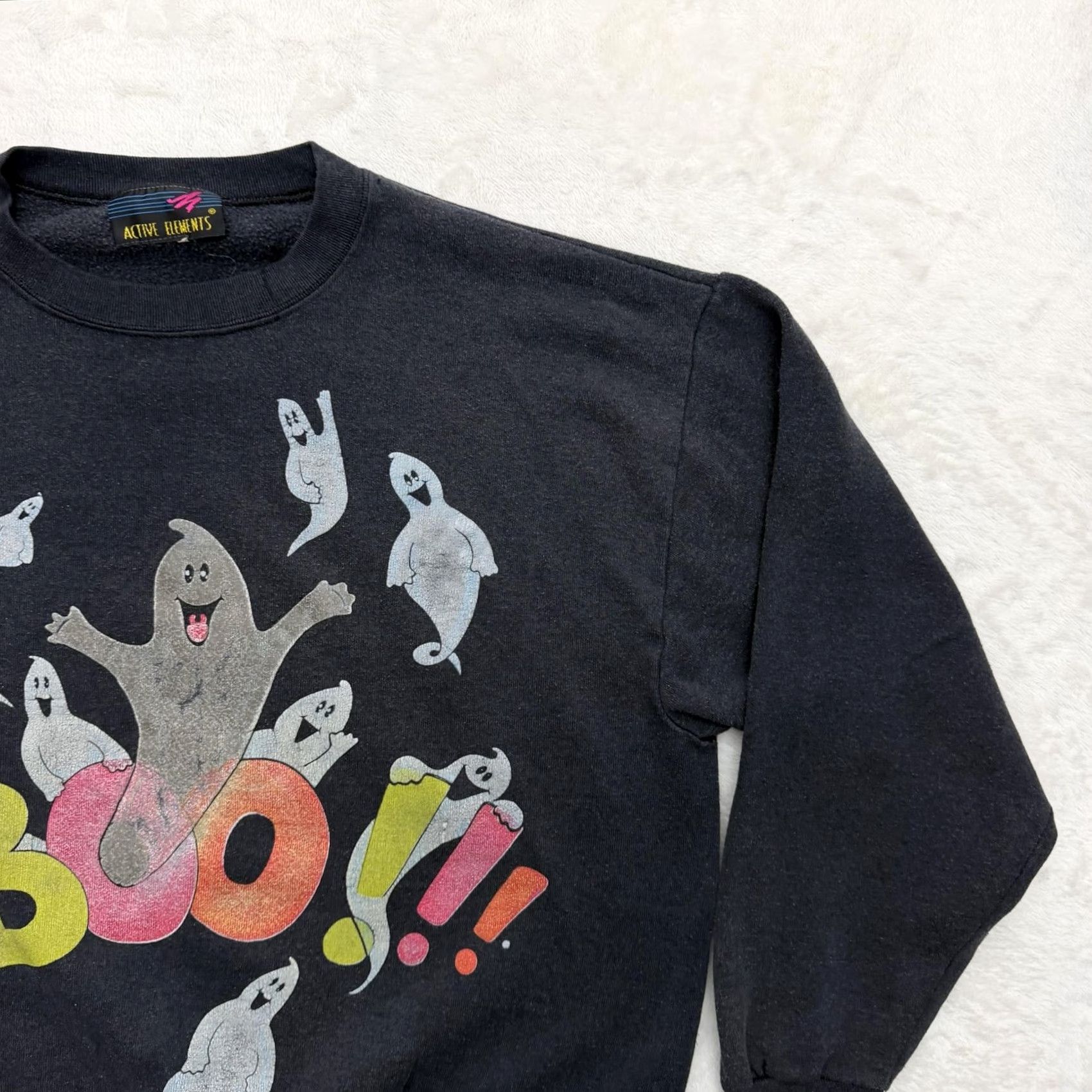 Vintage VINTAGE Active Elements Boo Ghost Sweatshirt Mens Large Halloween Graphic Fleece Size US L / EU 52-54 / 3 - 4 Thumbnail