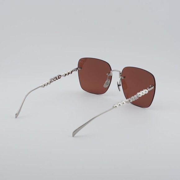 Gucci Gucci GG1923SA 002 Sunglasses Silver with Pearl Square Frame Size ONE SIZE - 9 Thumbnail