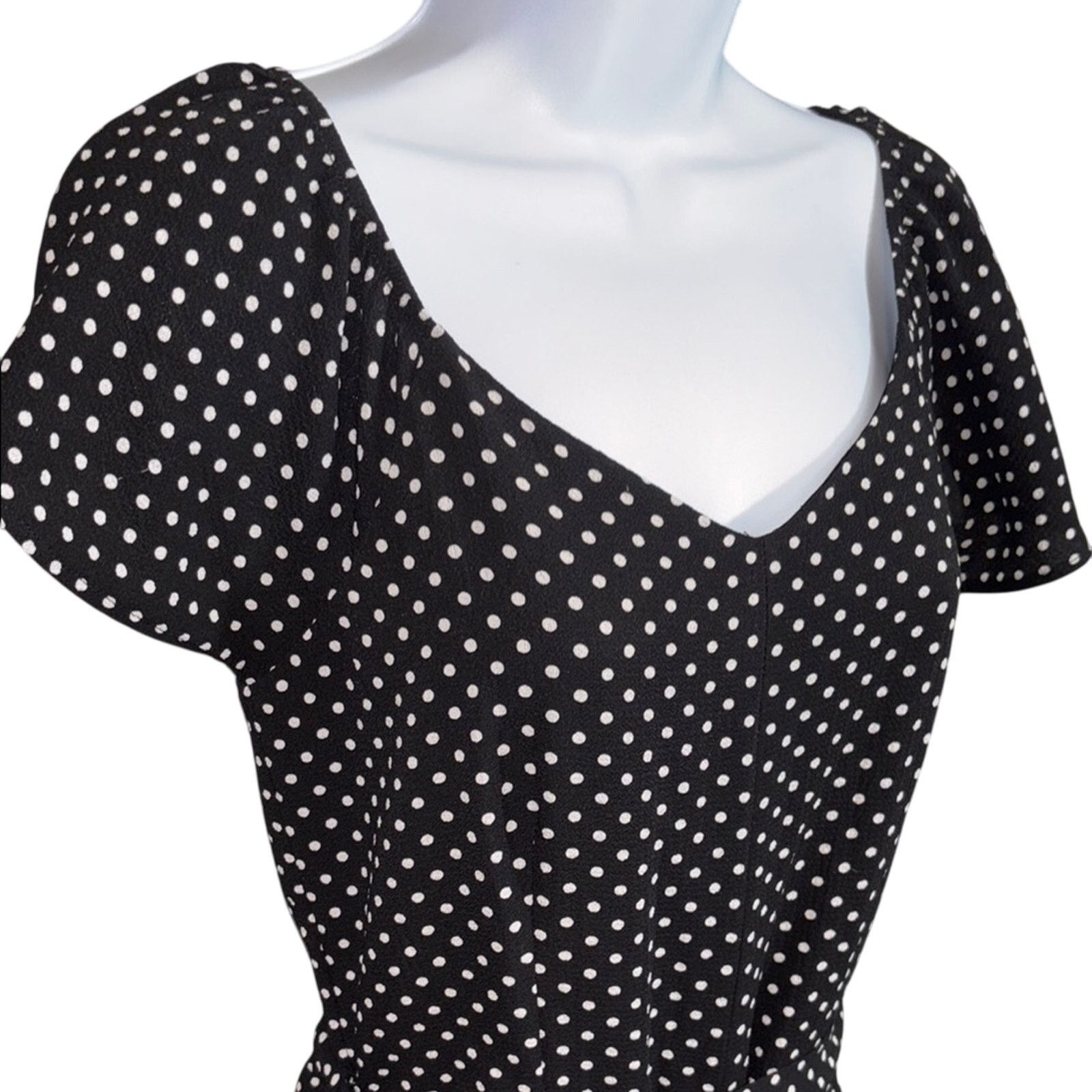 The Unbranded Brand Monteau Black Polka Dot Jumpsuit - Small Size 28" / US 6 / IT 42 - 2 Thumbnail