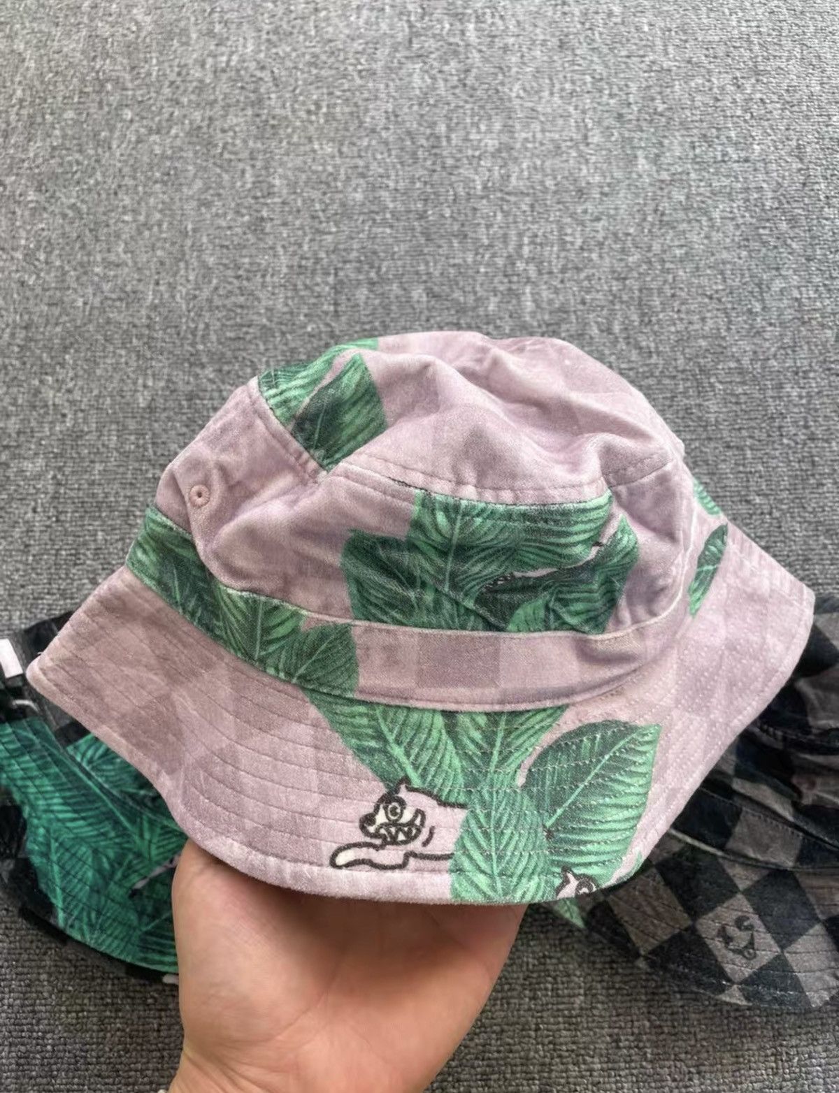Billionaire Boys Club BBC ICECREAM Pearl Velvet Flying Dog Bucket Hat Size ONE SIZE - 3 Thumbnail