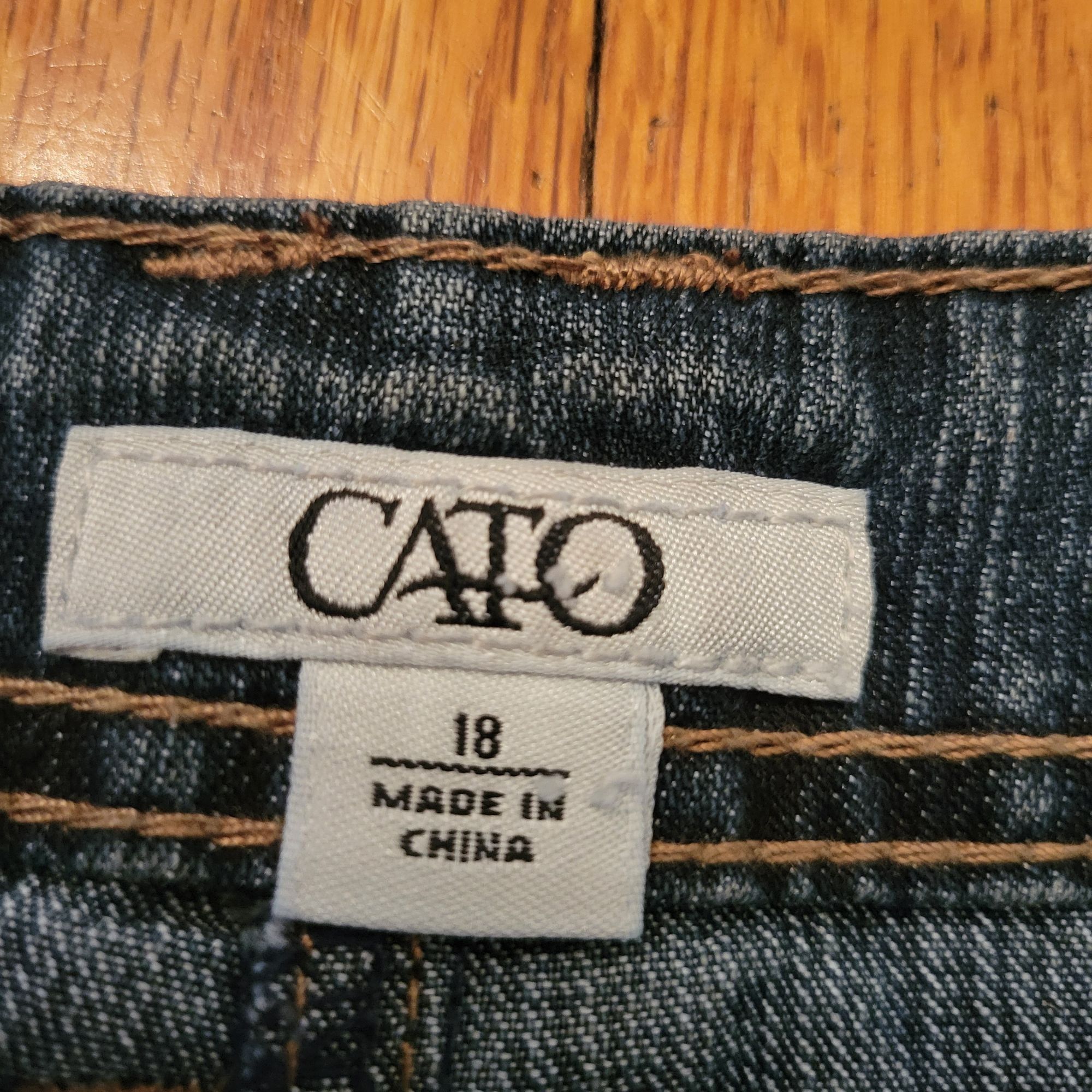 Other Cato Denim Skirt 18 Blue Jean Stretch A Line Pockets Back Sl Size 40" / US 18 - 3 Thumbnail