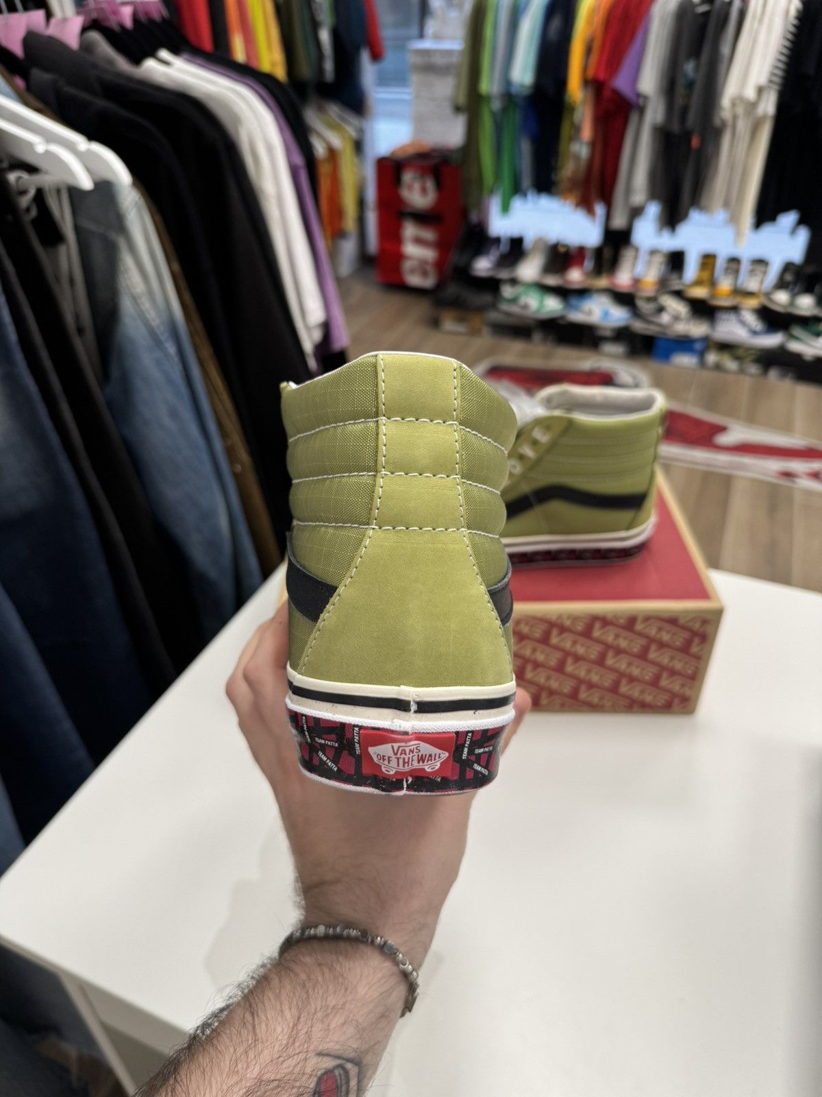 Patta × Vans Vans x patta hi olive 42,5 Size US 9.5 / EU 42-43 - 4 Thumbnail