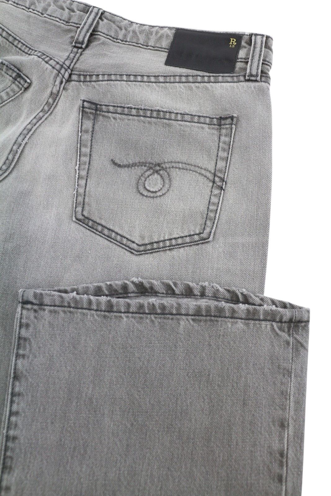 R13 JOAN CROPPED FLARE 25 Ashen Black Jeans 90042 Size 25" / US 0 / IT 36 - 5 Thumbnail