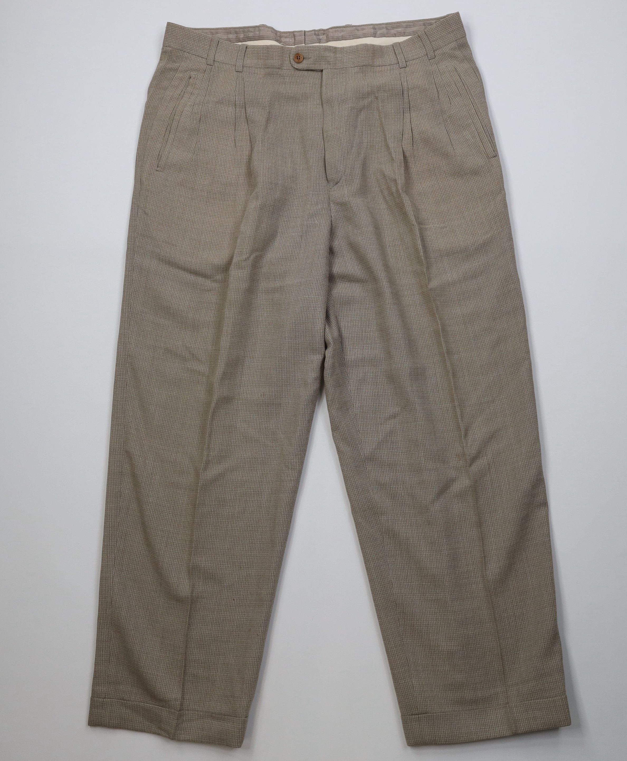 Vintage Vintage 90s Streetwear Wool Knit Wide Leg Chino Pants Size US 36 / EU 52 - 1 Thumbnail