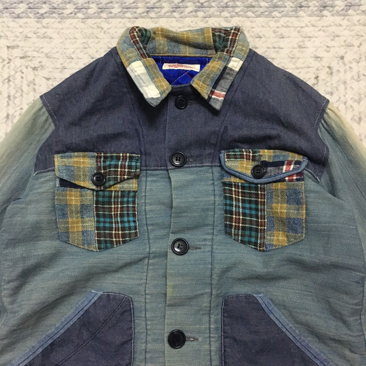 HOLLYWOOD RANCH MARKET Rare HR Market Artisanal Patchwork Denim Jacket Size US S / EU 44-46 / 1 - 2 Thumbnail