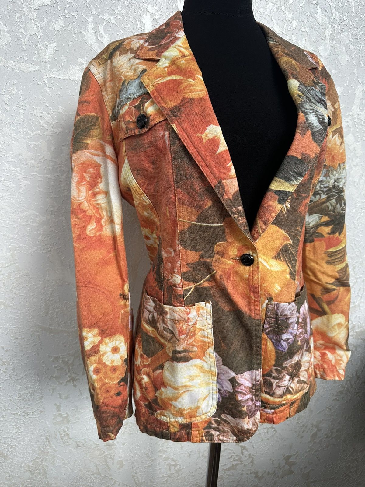 Moschino Moschino Vintage Leave My Plants Alone! Jeans Floral Blazer Size M / US 6-8 / IT 42-44 - 2 Thumbnail