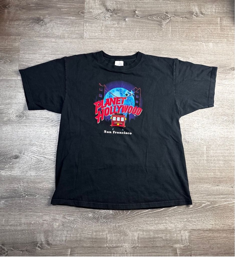 Planet Hollywood Vintage 1991 Planet Hollywood Black T-Shirt XL Size US XL / EU 56 / 4 - 1 Thumbnail